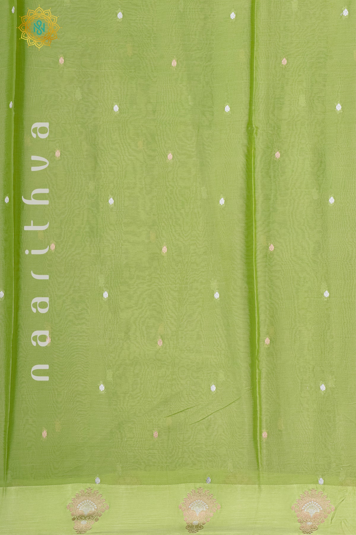 PARROT GREEN - SATIN ORGANZA