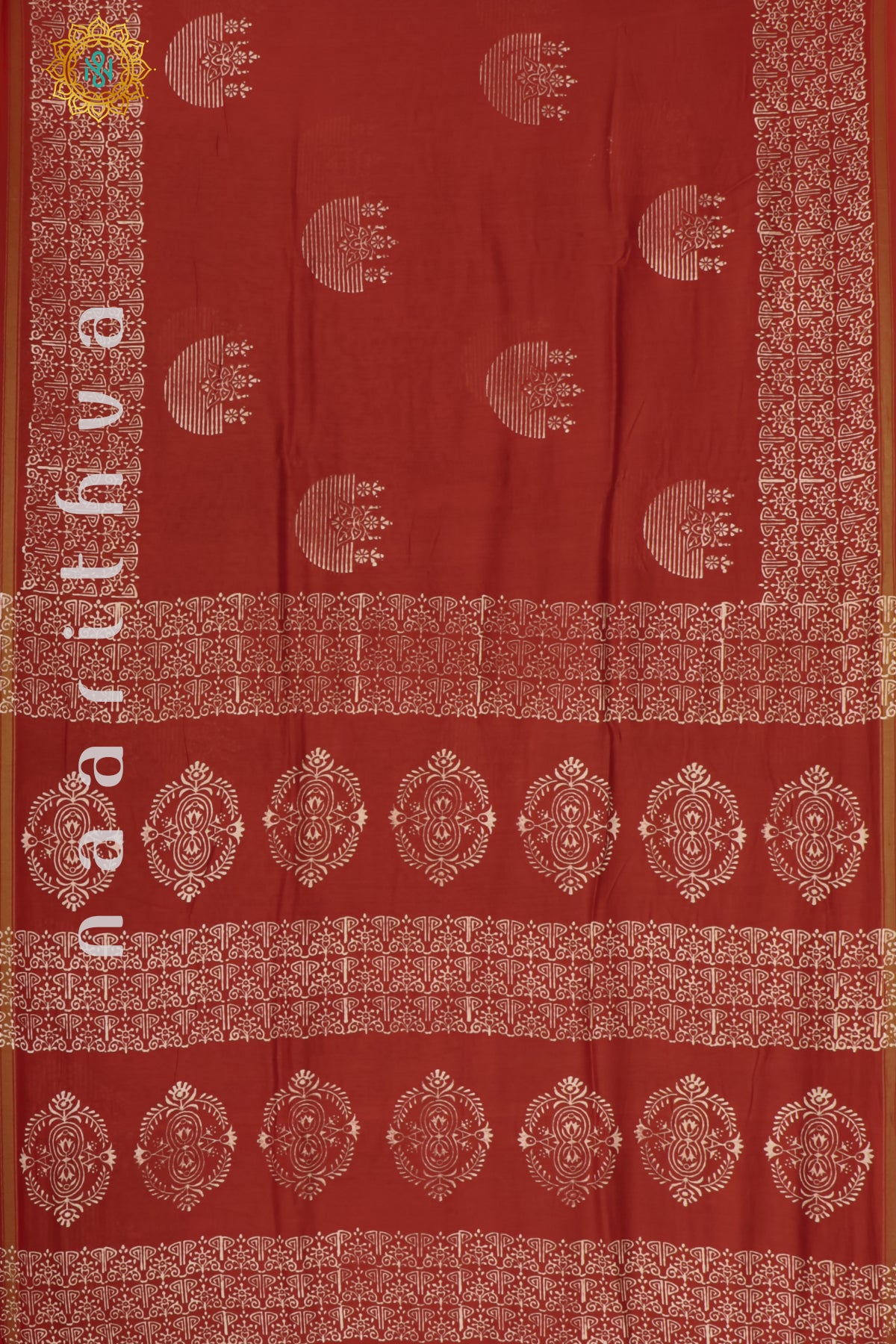 RUST ORANGE - CHANDERI COTTON