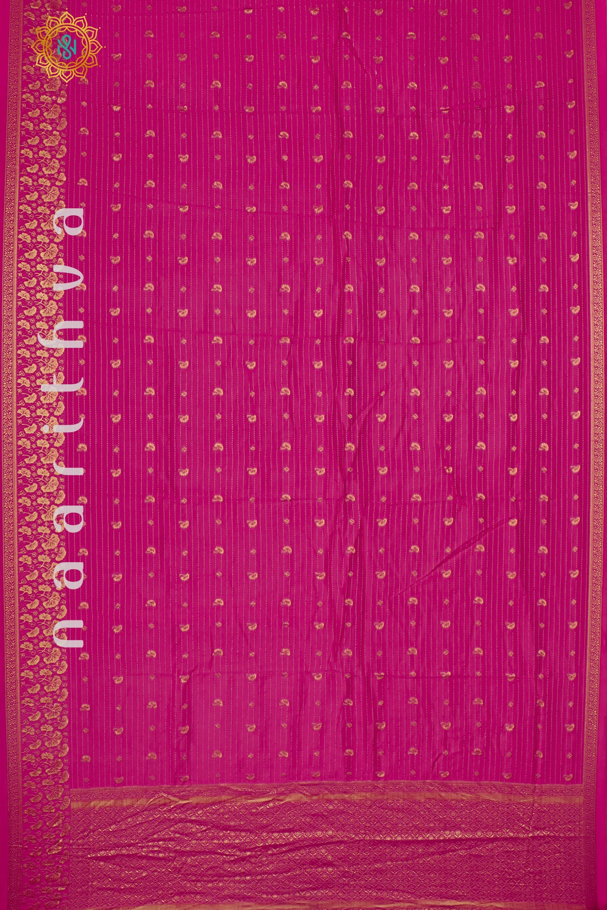 PINK WITH GREEN - DOLA SILK