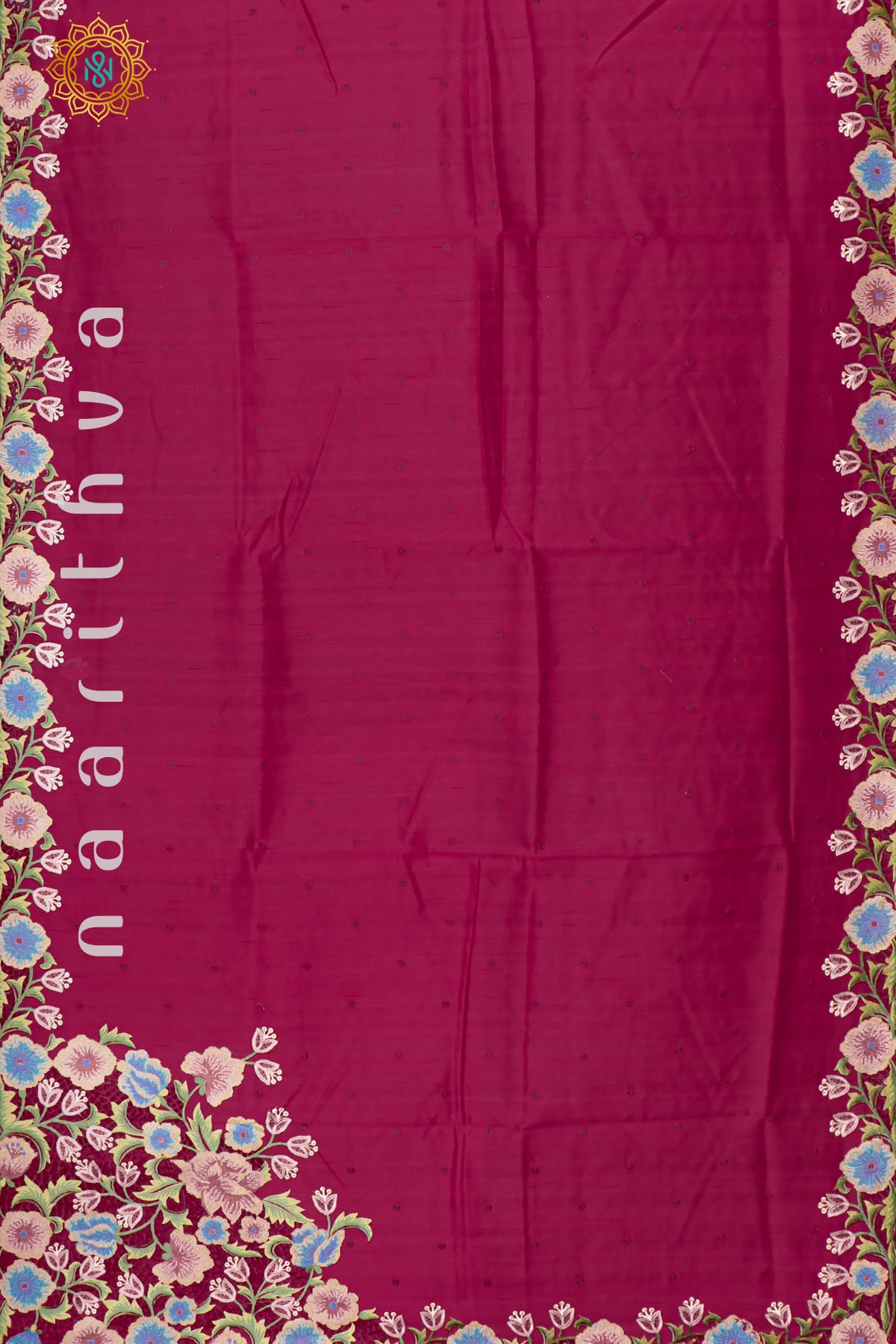 PINK - SEMI TUSSAR SILK WITH EMBROIDERY