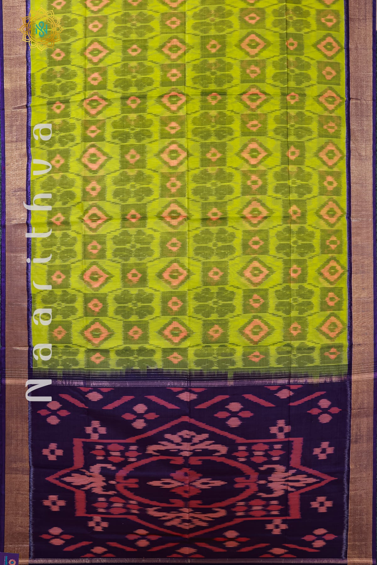 PARROT GREEN WITH PURPLE - IKAT SICO