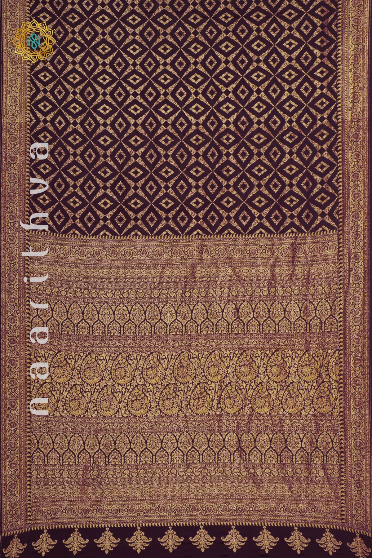 BROWN - PURE BANARASI CREPE