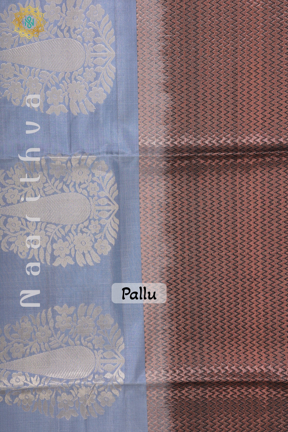 GREEN WITH BLACK & GREY - PURE KANJIVARAM SOFT SILK