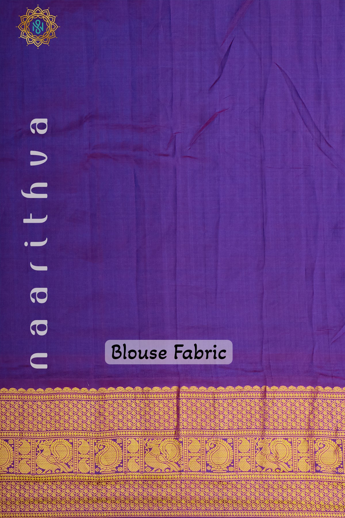 AQUA BLUE WITH PURPLE - PURE GADWAL SILK