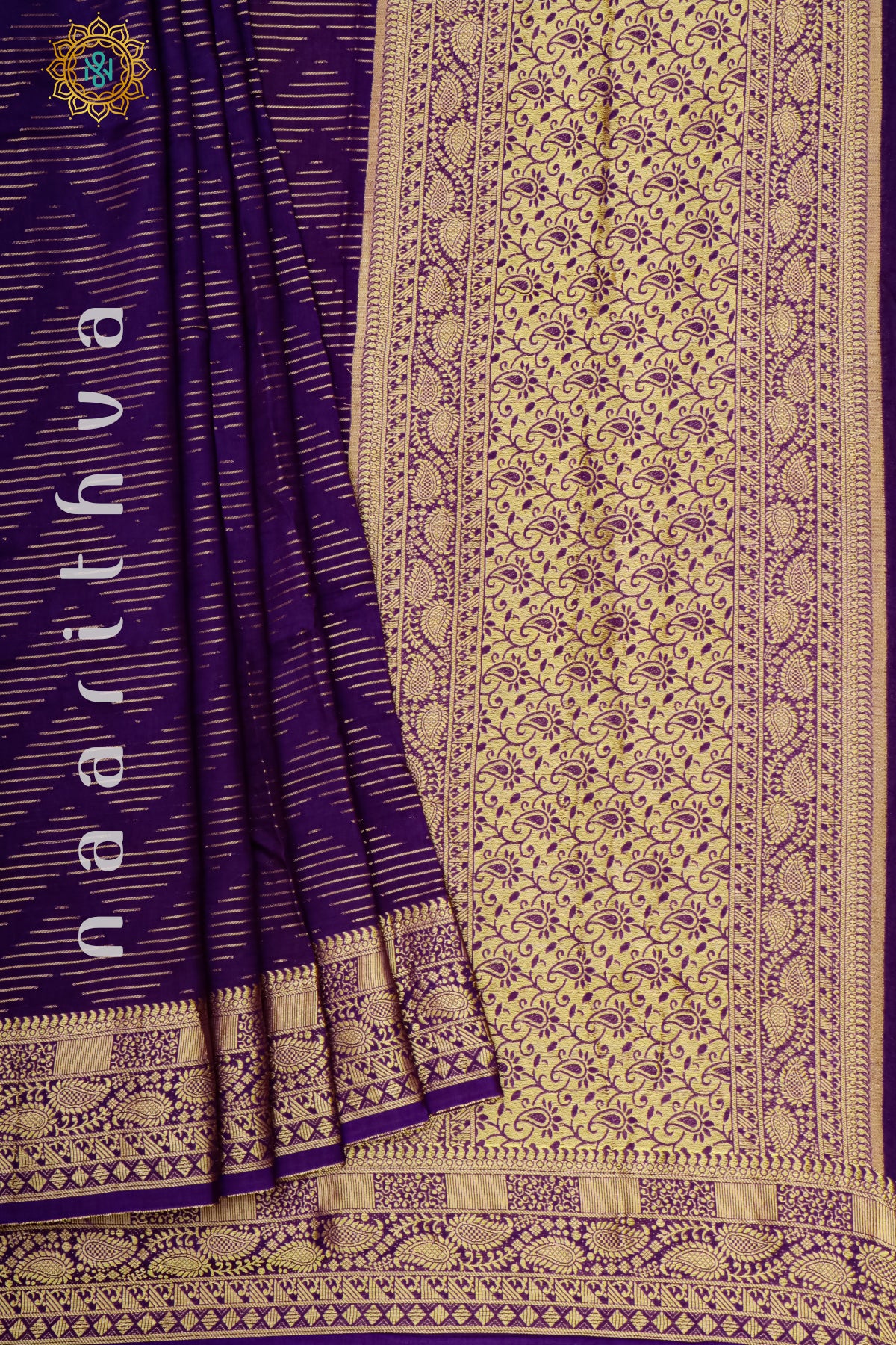 PURPLE WITH YELLOW - DOLA SILK