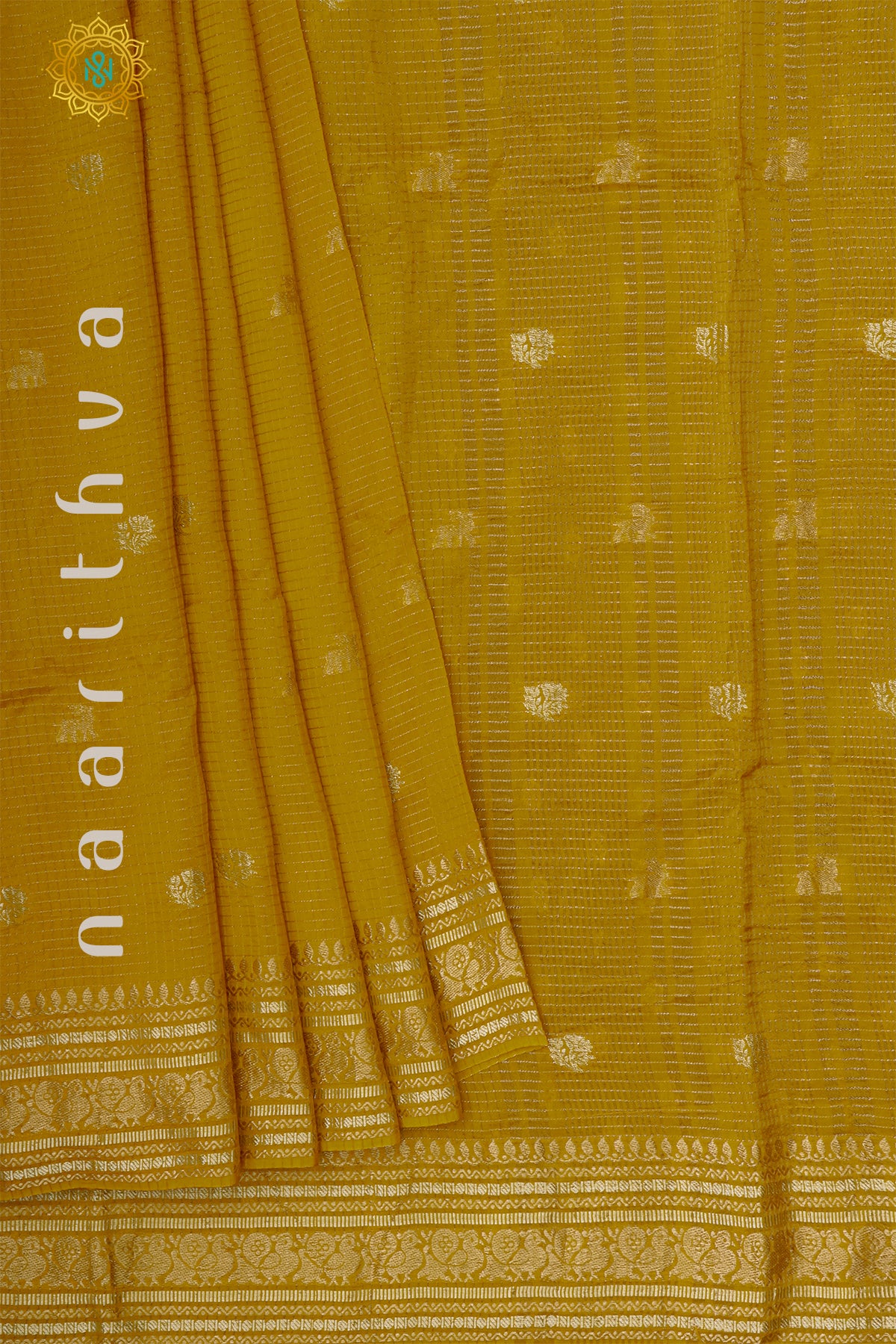 YELLOW WITH PURPLE - DOLA SILK