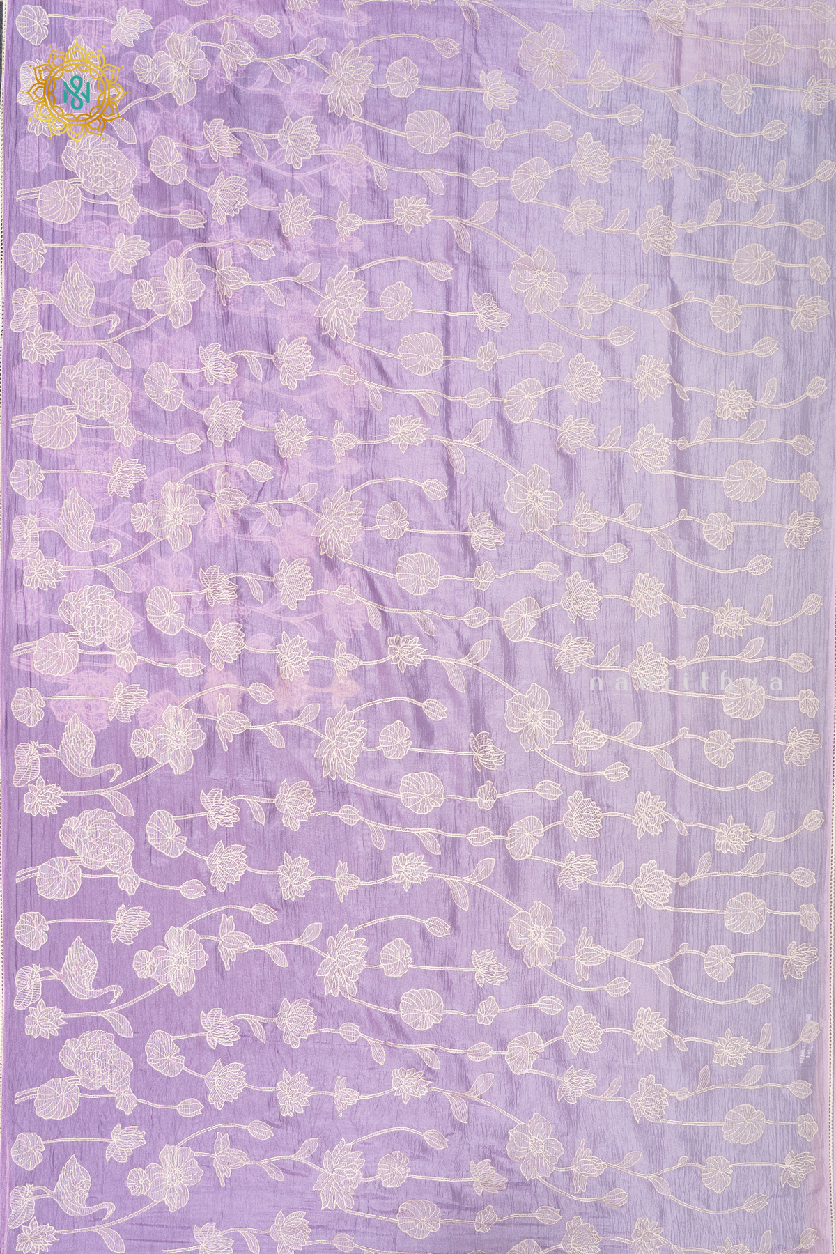 LAVENDER - CRUSH TISSUE WITH EMBROIDERY