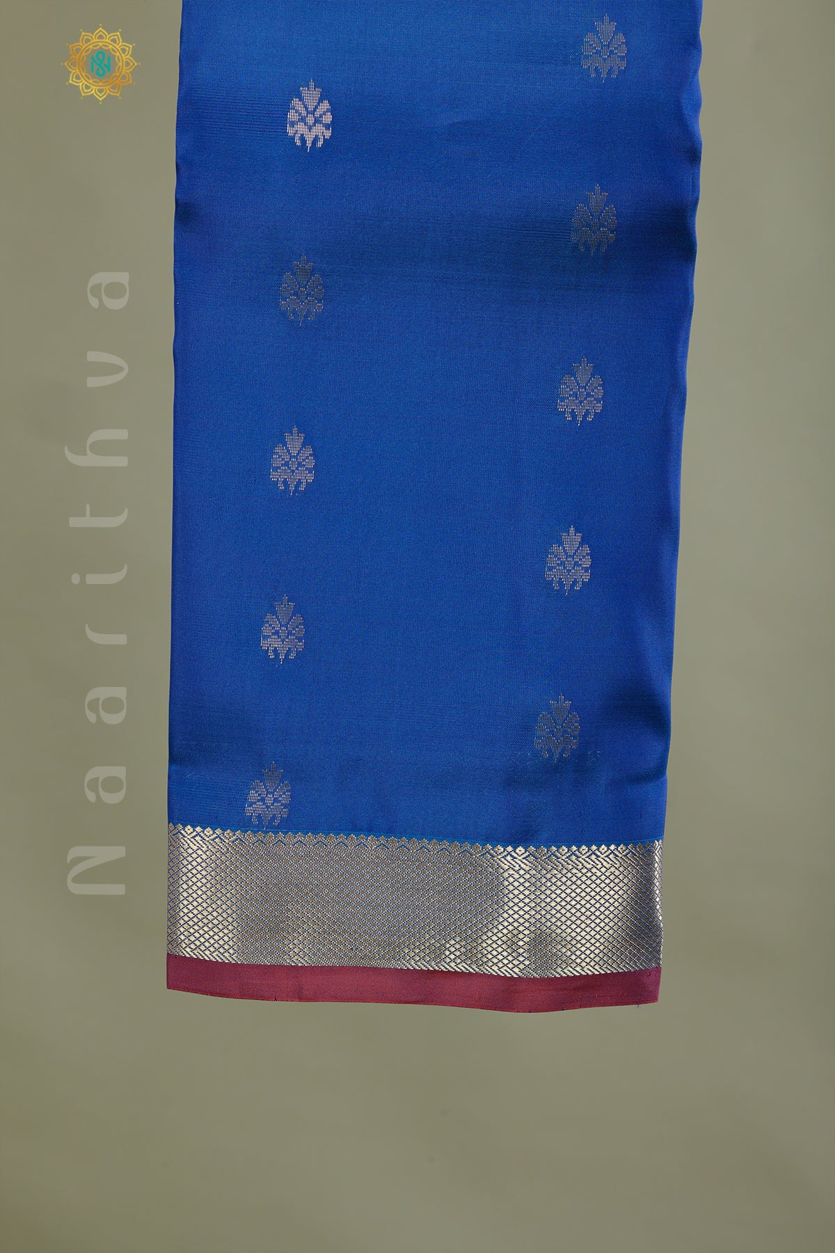 BLUE WITH PINK - KANJIVARAM PURE MIX