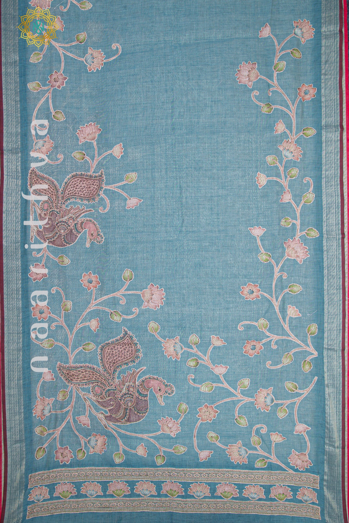 BLUE - KALAMKARI LINEN TISSUE