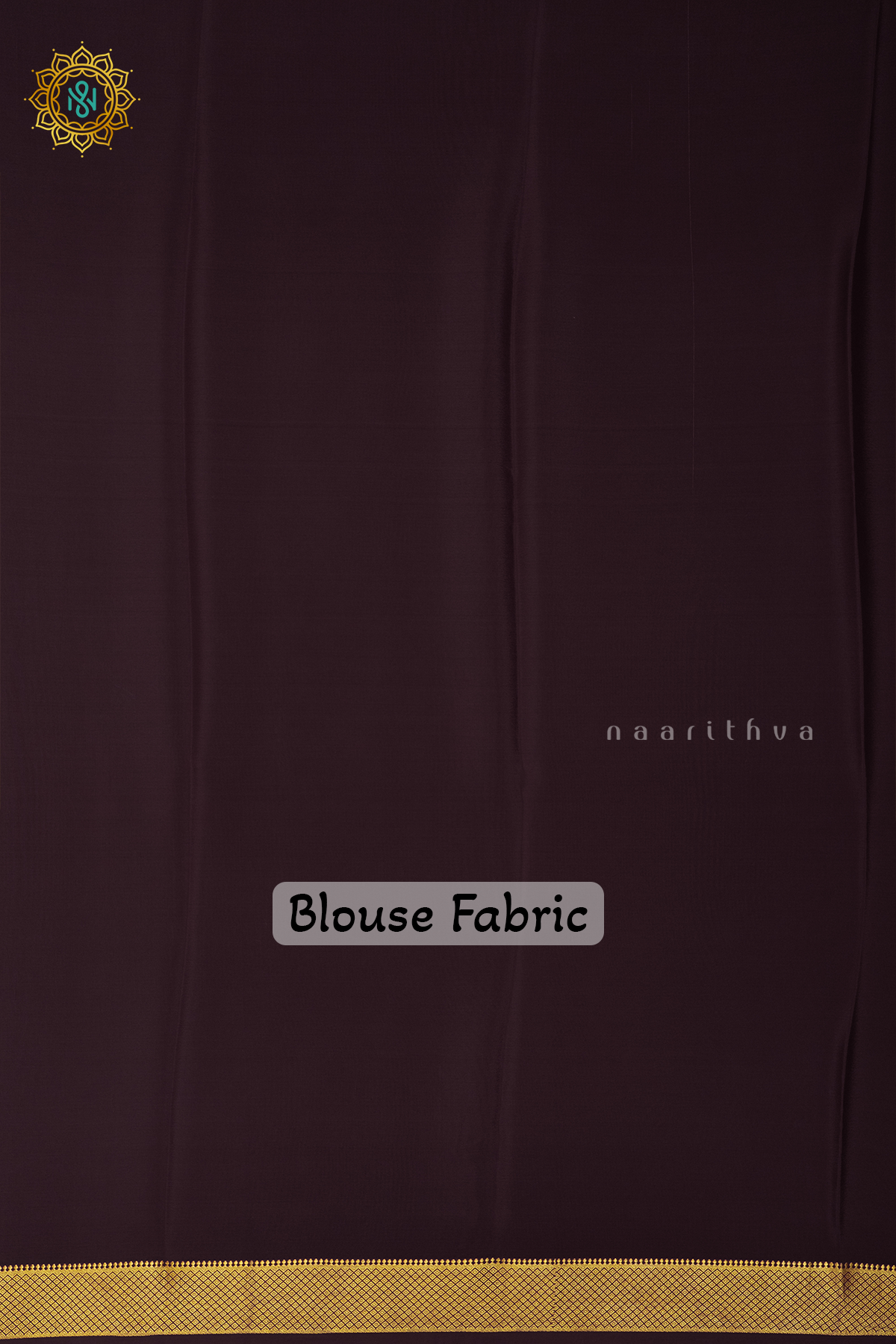 PEACH WITH BROWN - PURE MYSORE CREPE SILK