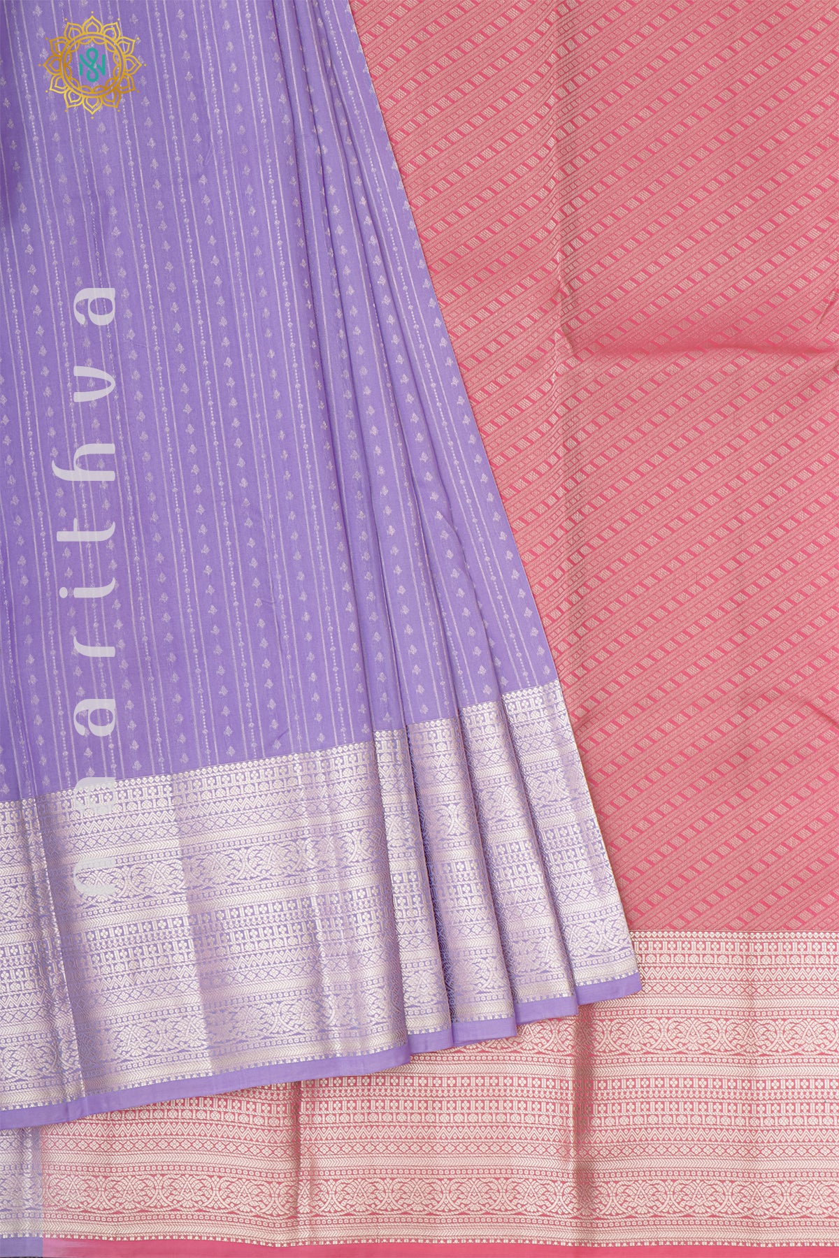 LAVENDER WITH PINK - KANJIVARAM PURE MIX