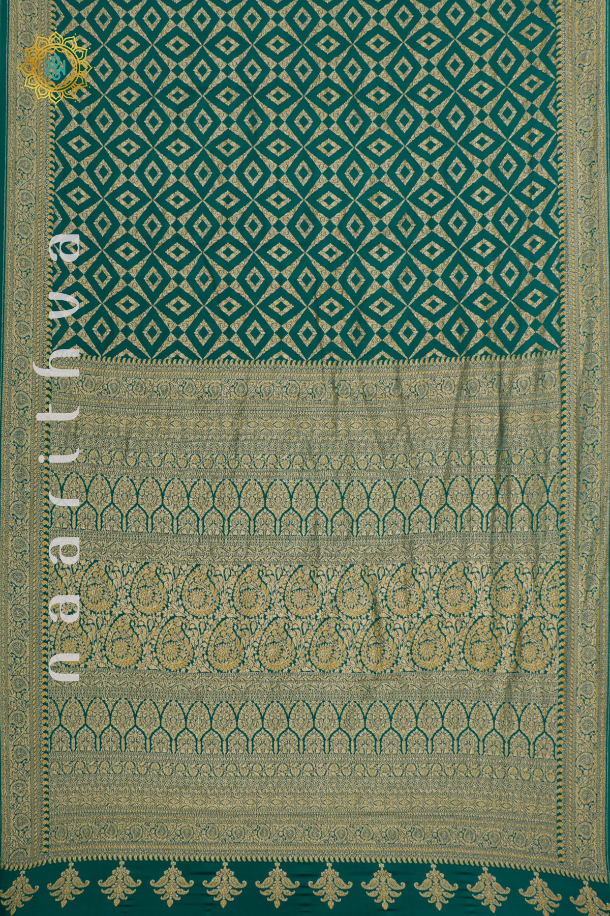 GREEN - PURE BANARASI CREPE