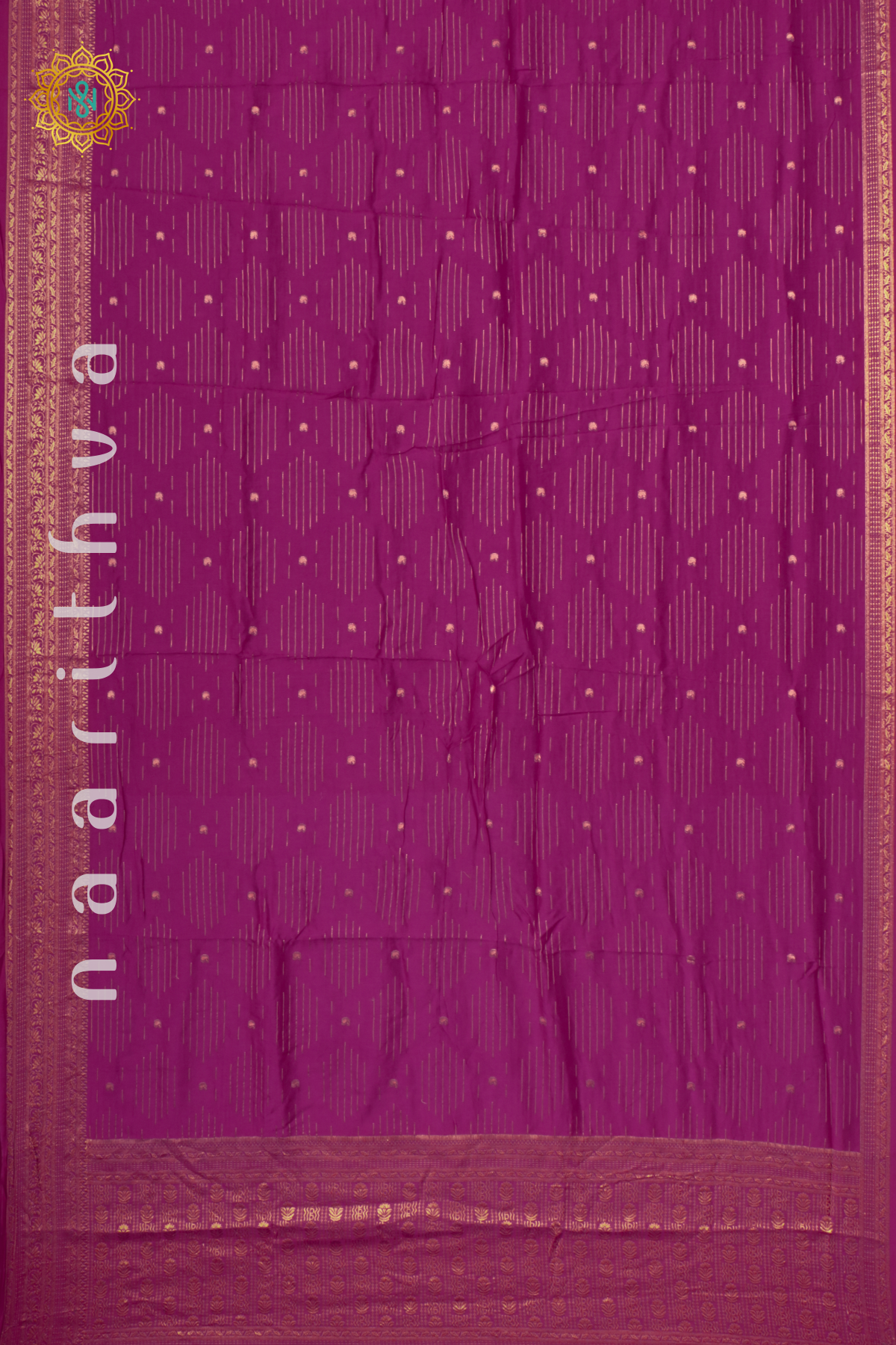 PINK WITH PEACOCK GREEN - DOLA SILK
