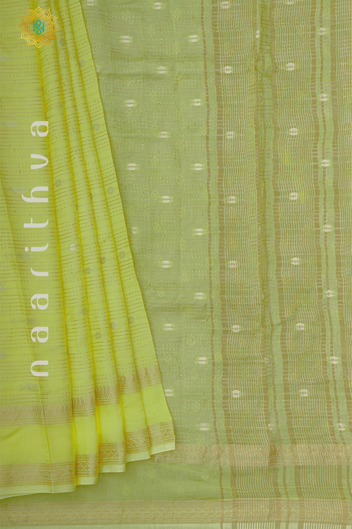 LEMON YELLOW WITH PURPLE - DOLA SILK