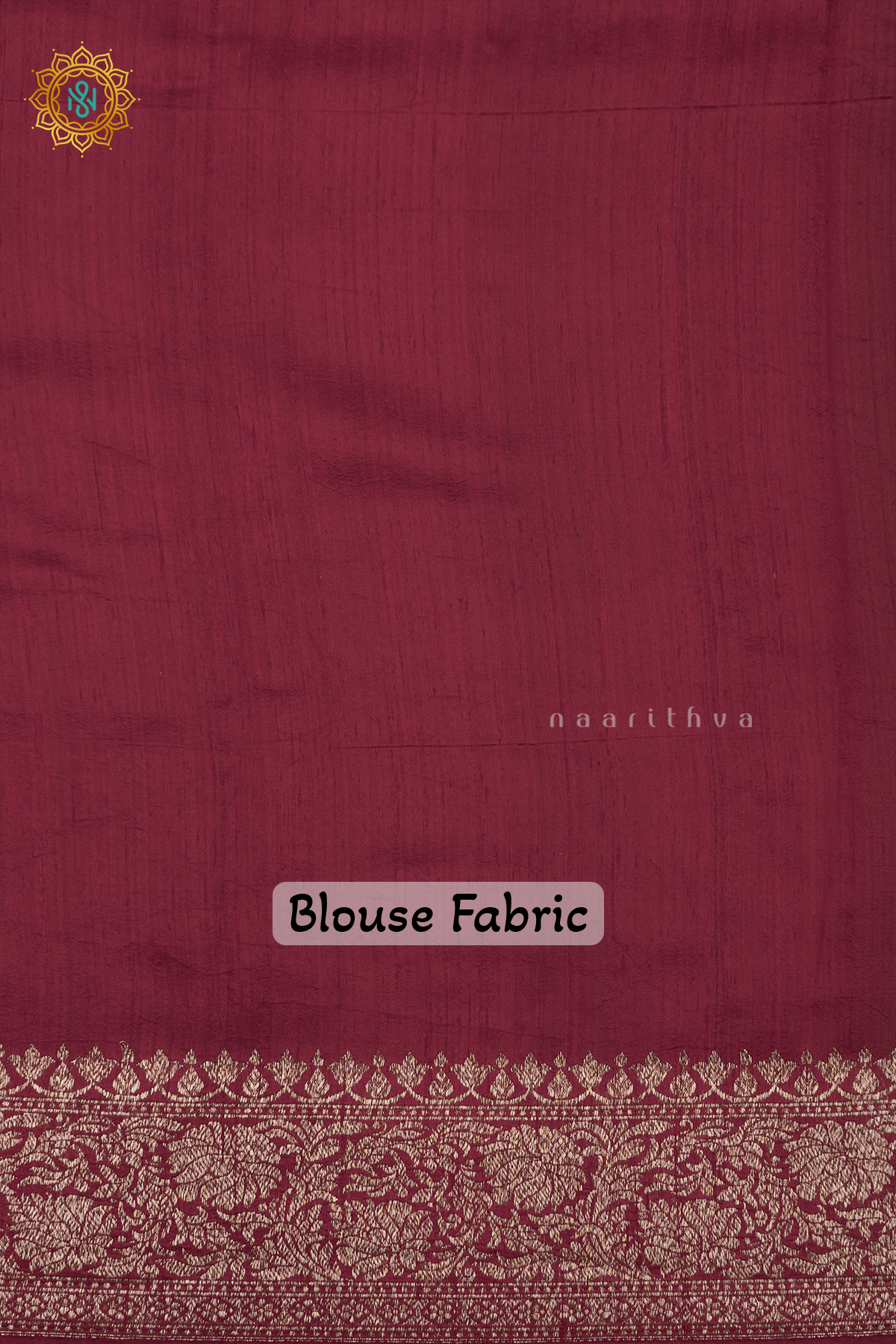 NAVY BLUE WITH MAROON - PURE BANARASI RAW SILK