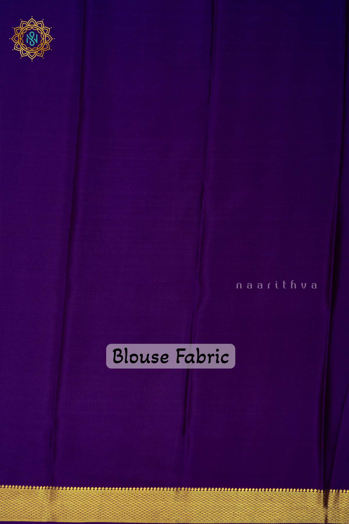 WHITE WITH VIOLET - PURE MYSORE CREPE SILK
