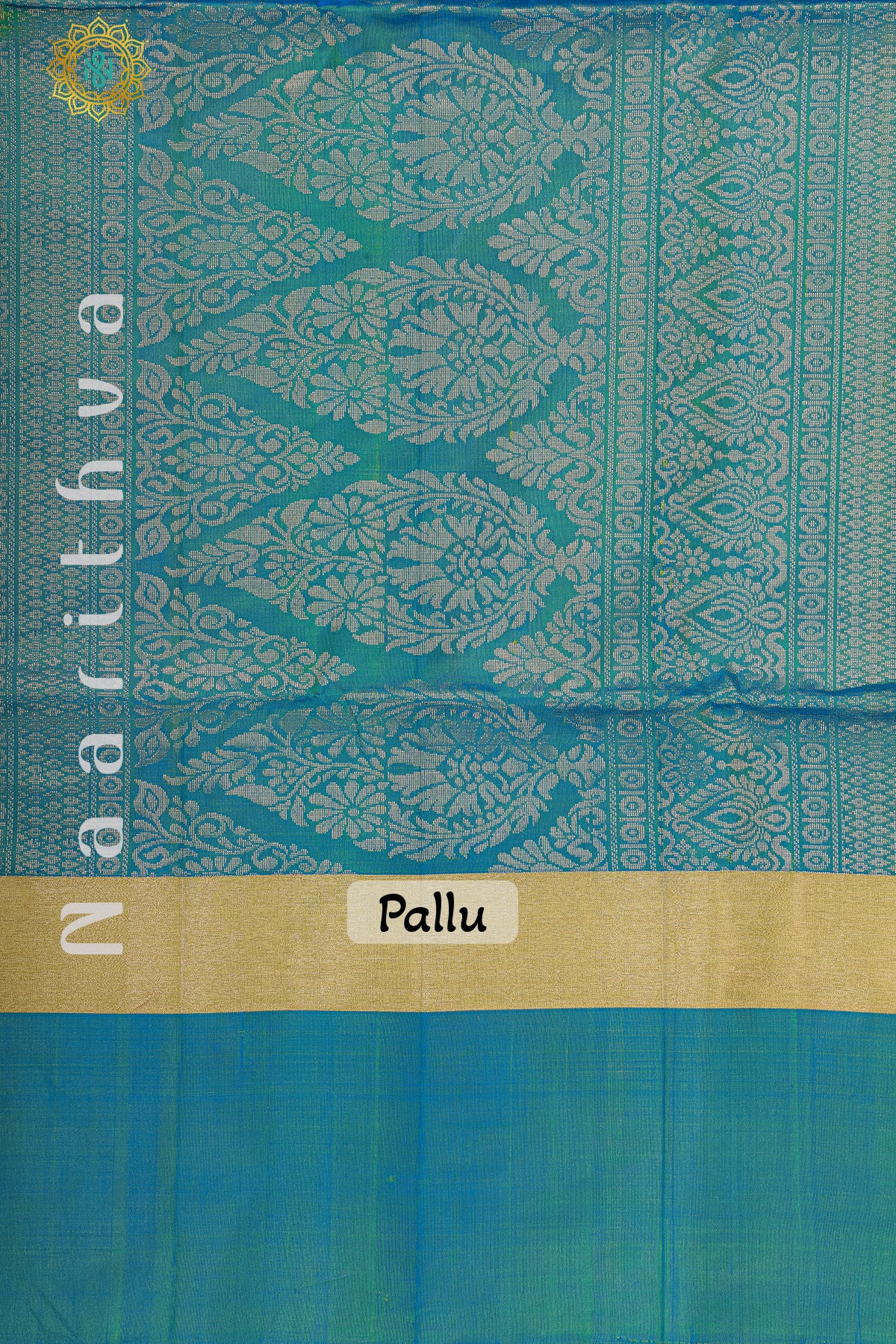 PARROT GREEN WITH BLUE - PURE IKAT SOFT SILK