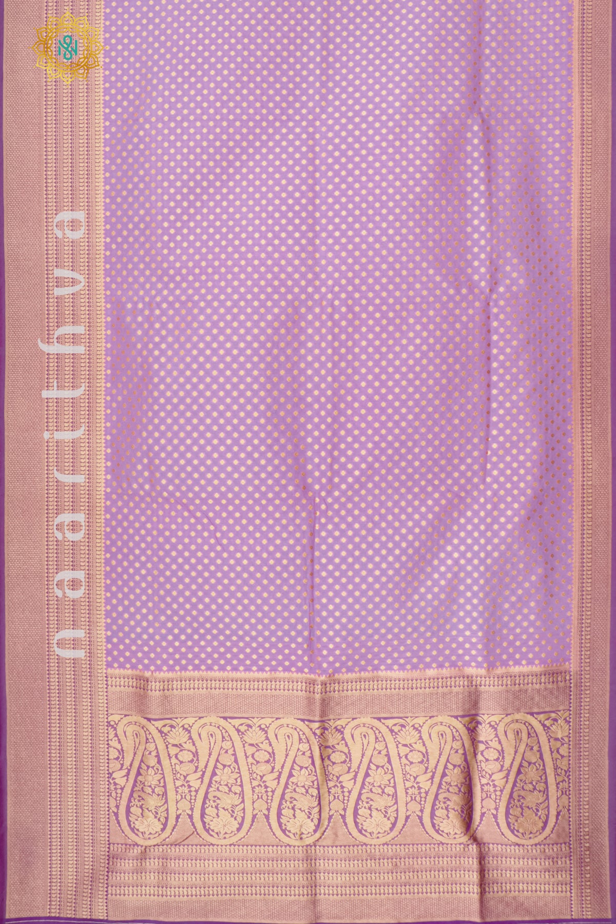 LAVENDER WITH PURPLE - SEMI BANARASI GEORGETTE