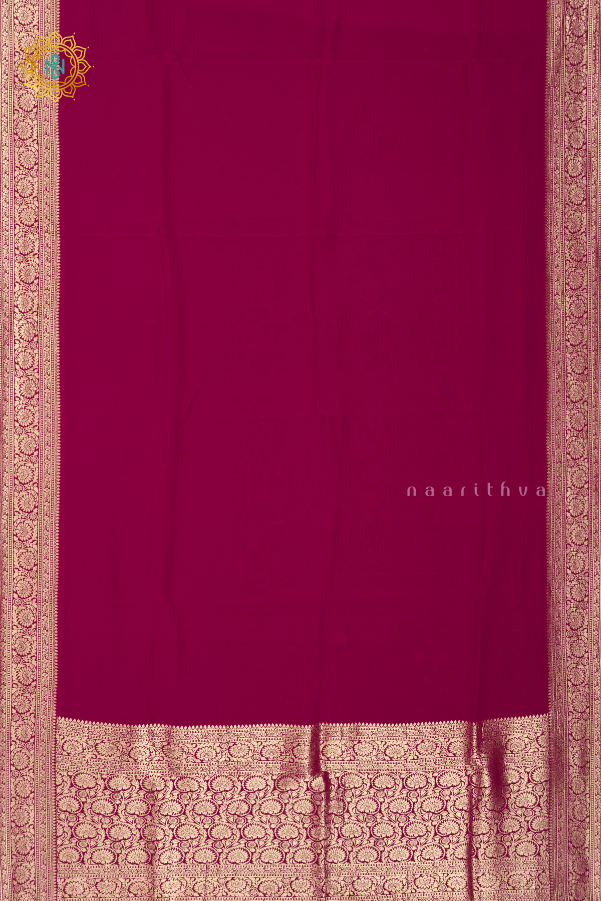 PINK WITH PURPLE - SEMI GEORGETTE