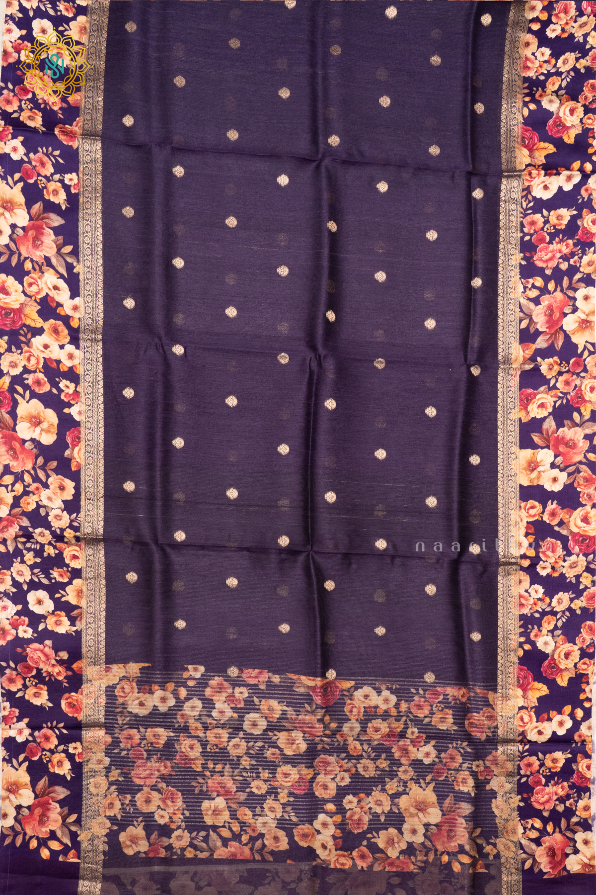 PURPLE - PURE TUSSAR SILK