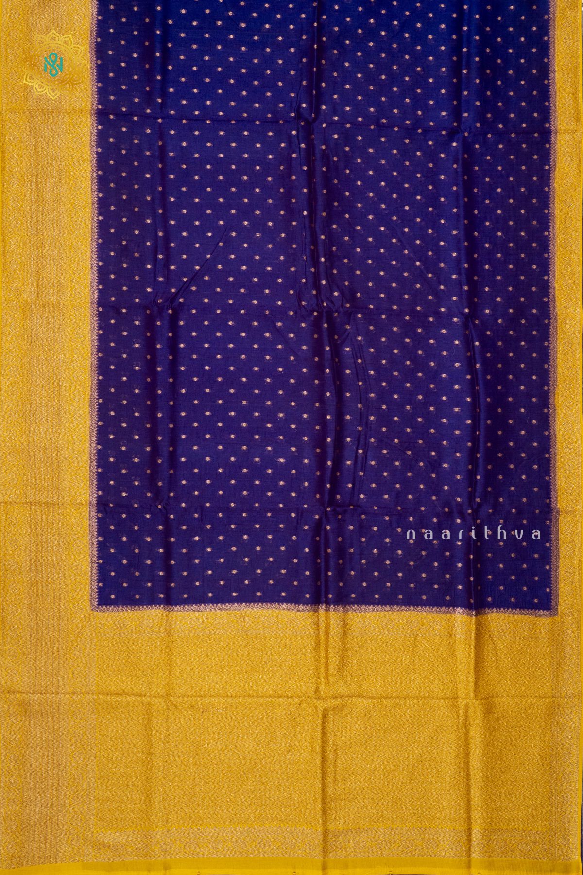 PURPLE WITH YELLOW - SEMI BANRASI RAW SILK