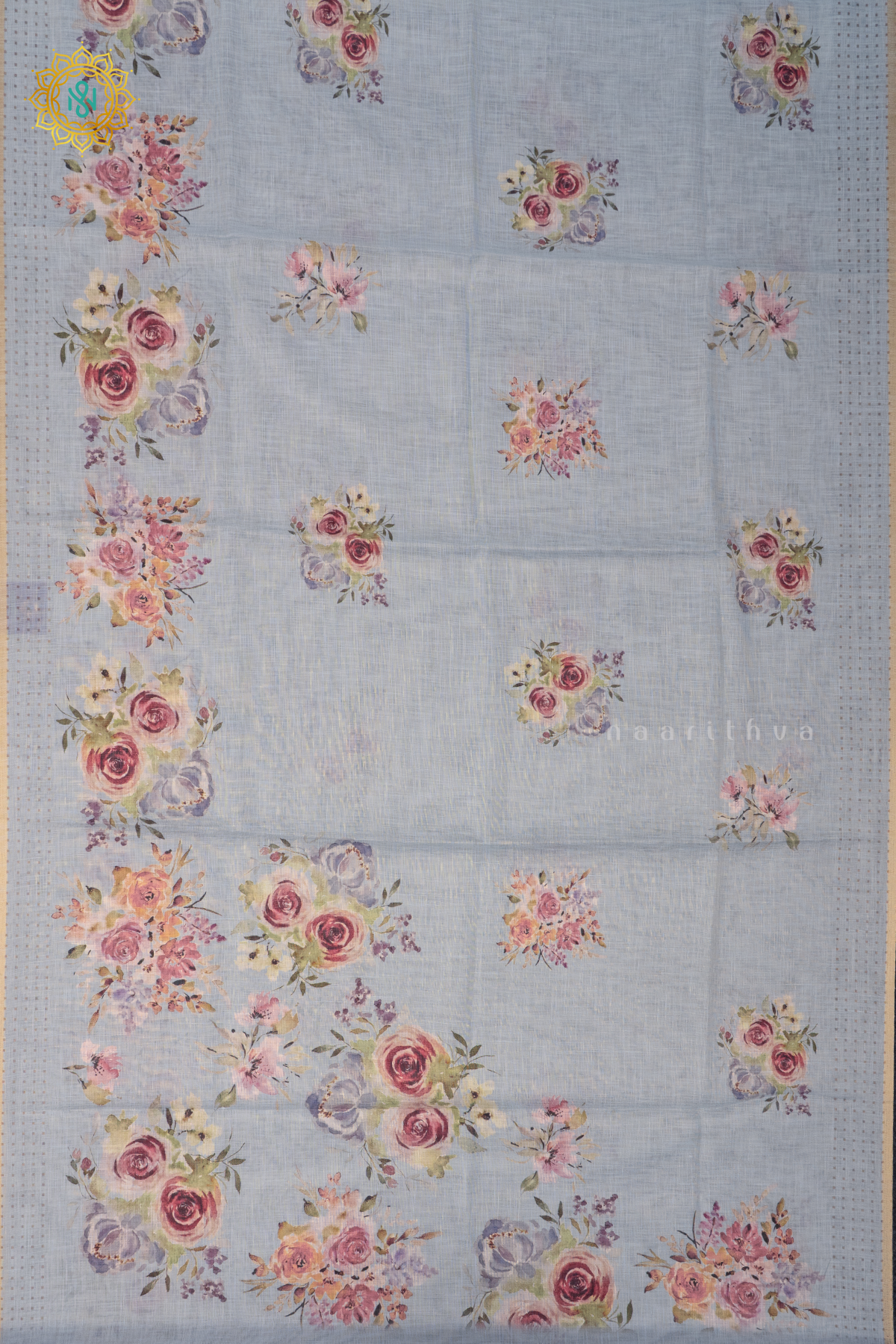 AQUA BLUE - LINEN BY COTTON