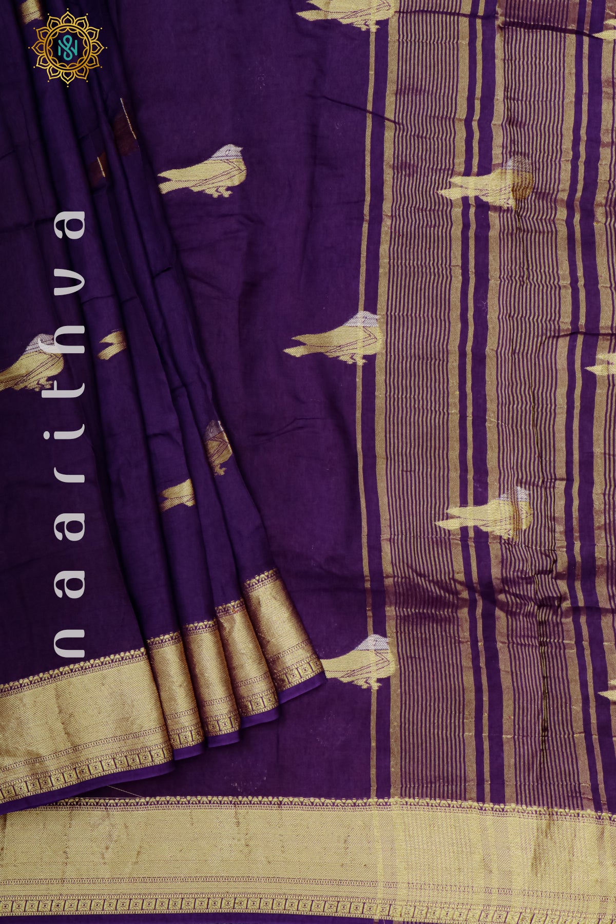 PURPLE WITH YELLOW - DOLA SILK