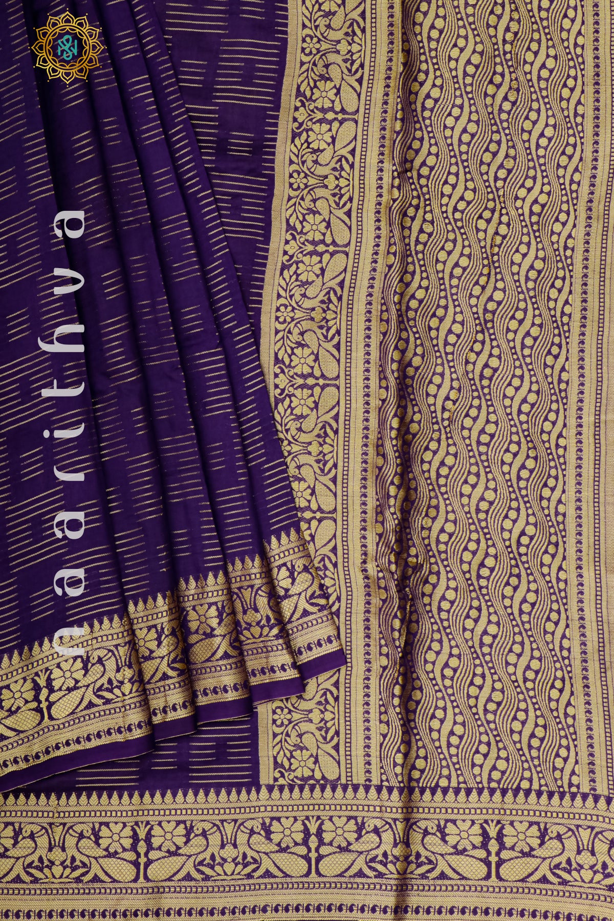 PURPLE WITH YELLOW - DOLA SILK