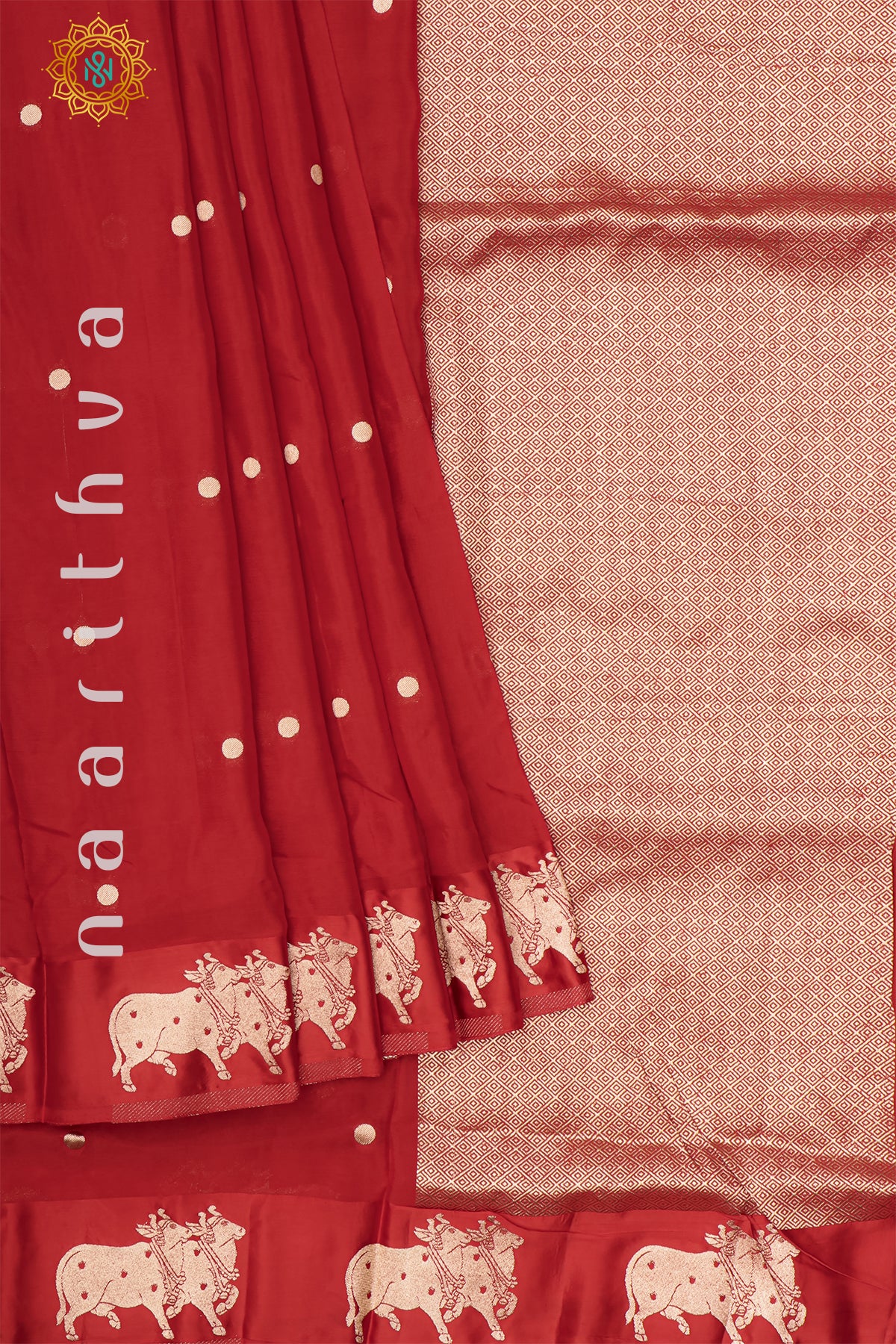 RED - SEMI CREPE SILK