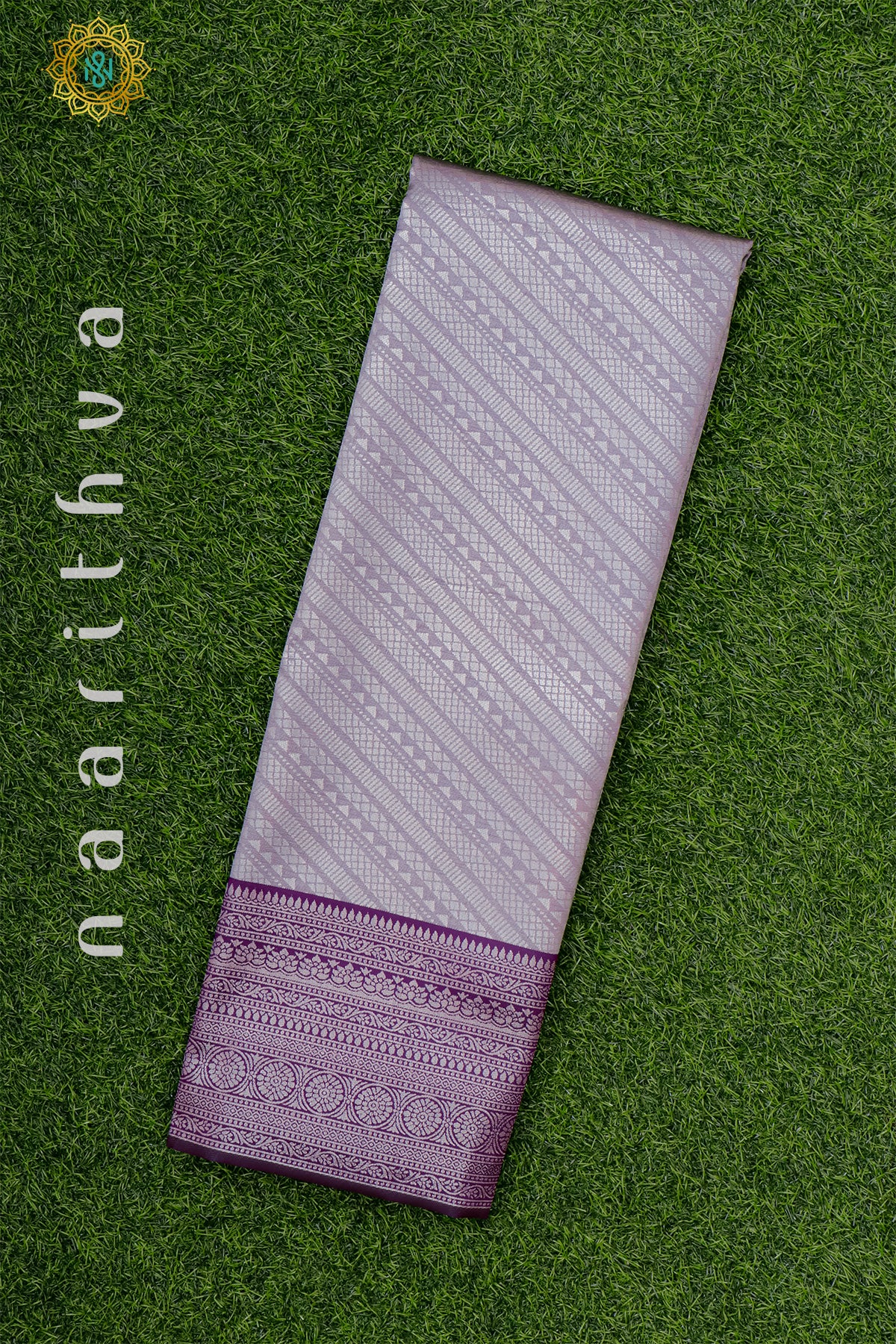 LAVENDER WITH PURPLE - SEMI KANCHI