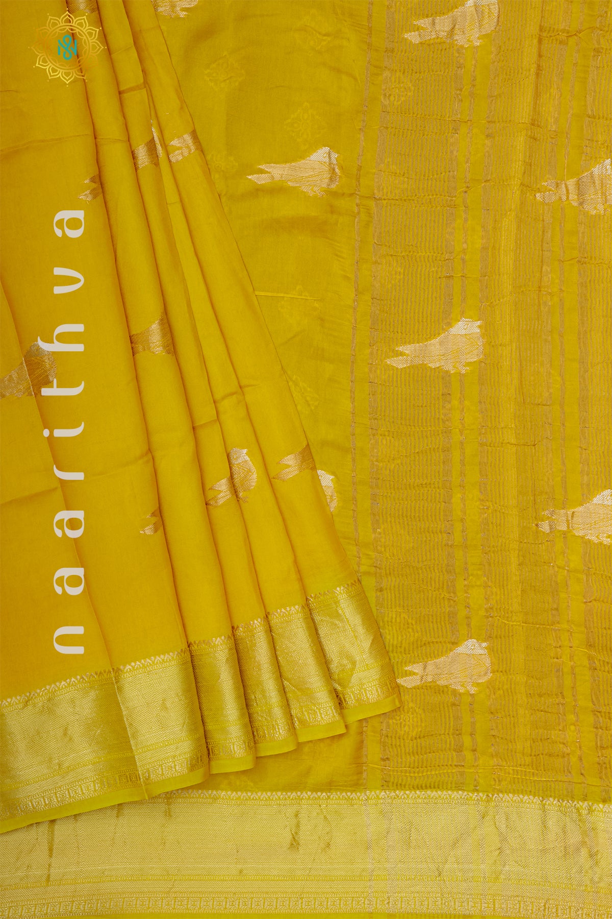 YELLOW WITH PURPLE - DOLA SILK