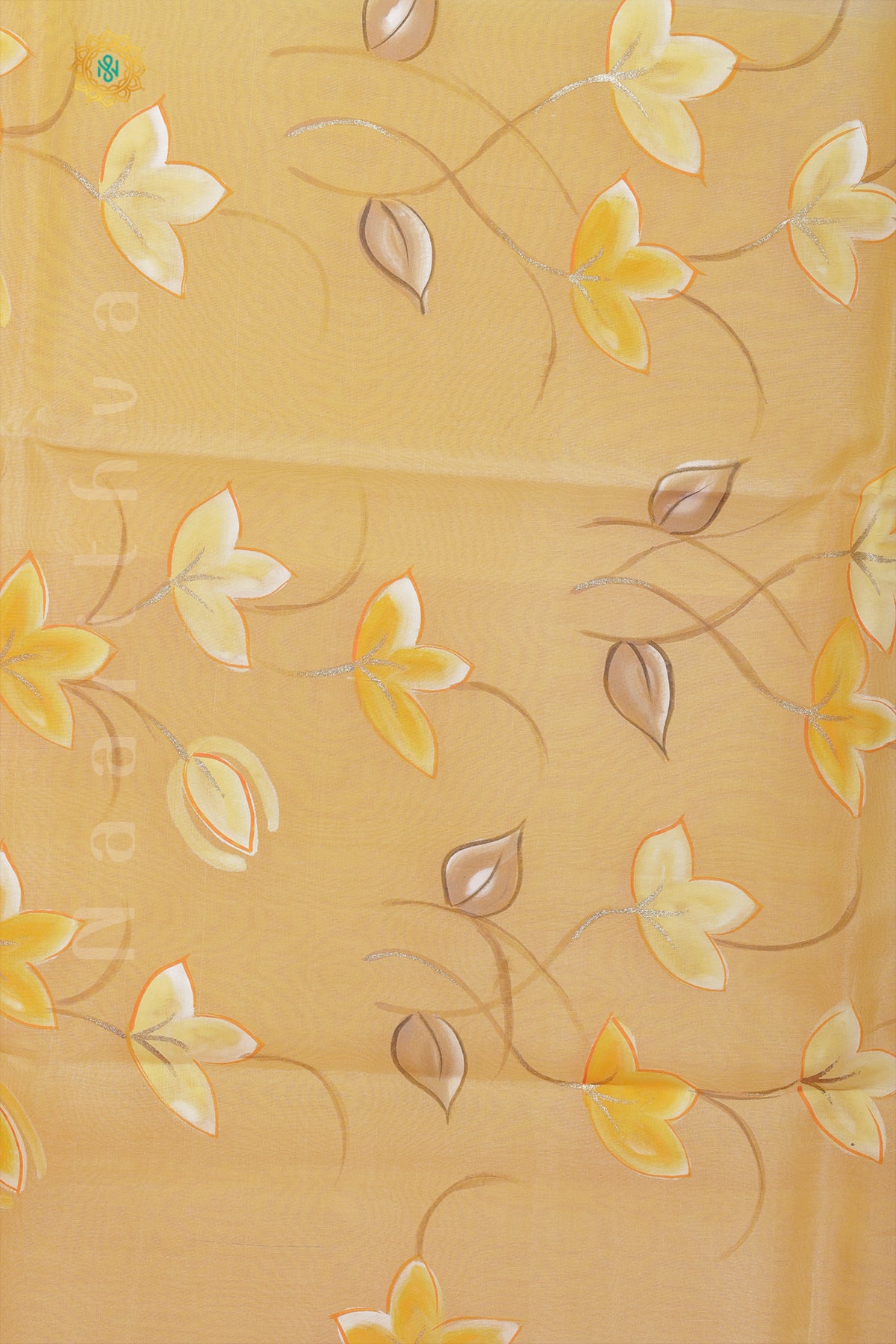 YELLOW - PURE HAND PAINTED ORGANZA