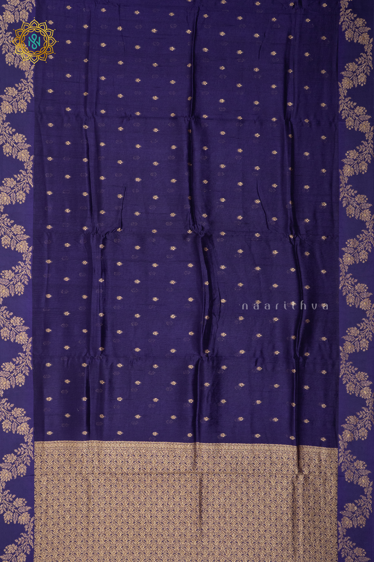 NAVY BLUE - SEMI TUSSAR SILK