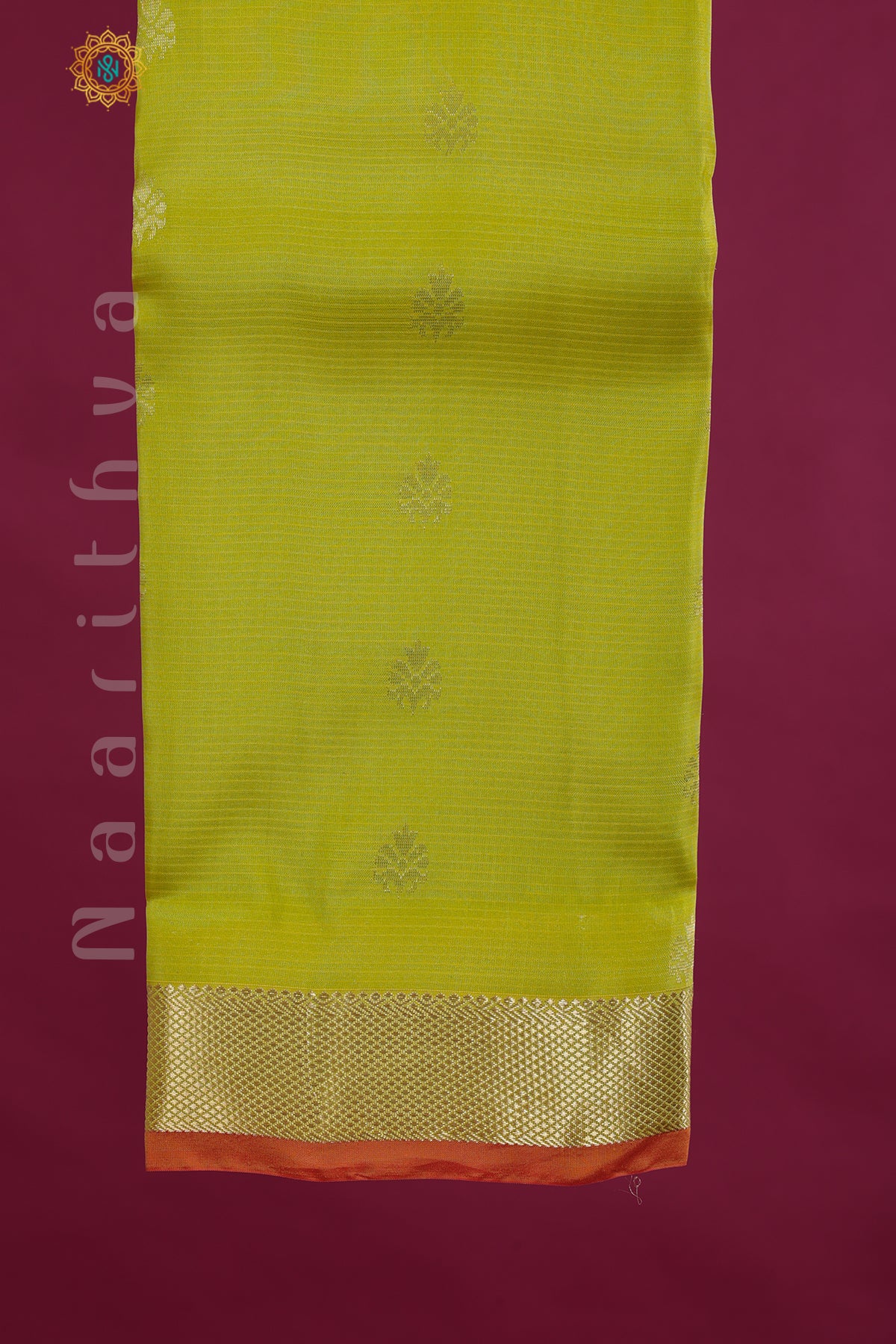 GREEN WITH PINKISH ORANGE - KANJIVARAM PURE MIX