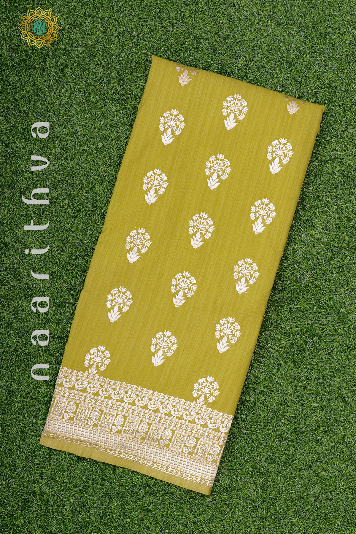 LEMON YELLOW - SEMI TUSSAR GEORGETTE