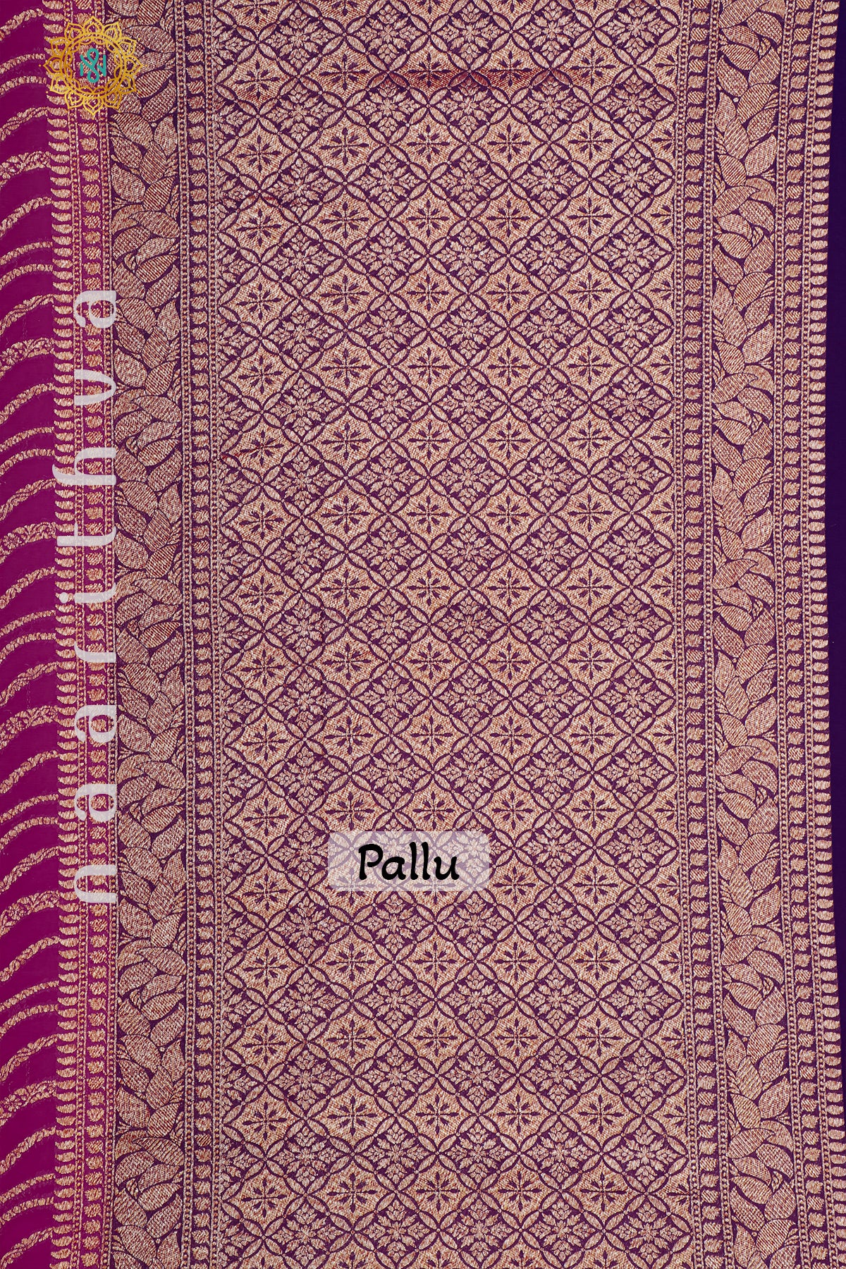 PINK WITH PURPLE - PURE HANDLOOM KHADDI GEORGETTE BANARAS