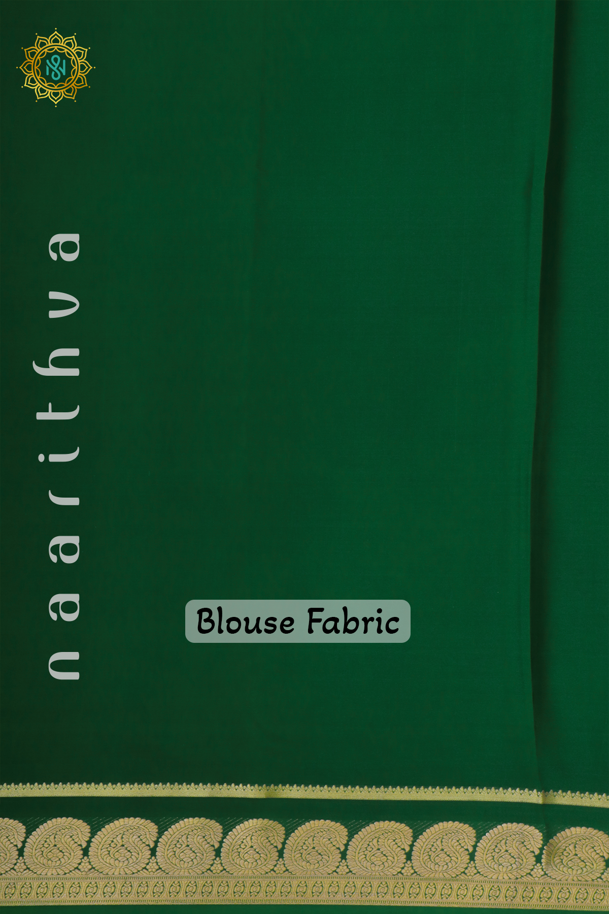 PISTA GREEN WITH BOTTLE GREEN - PURE MYSORE CREPE SILK