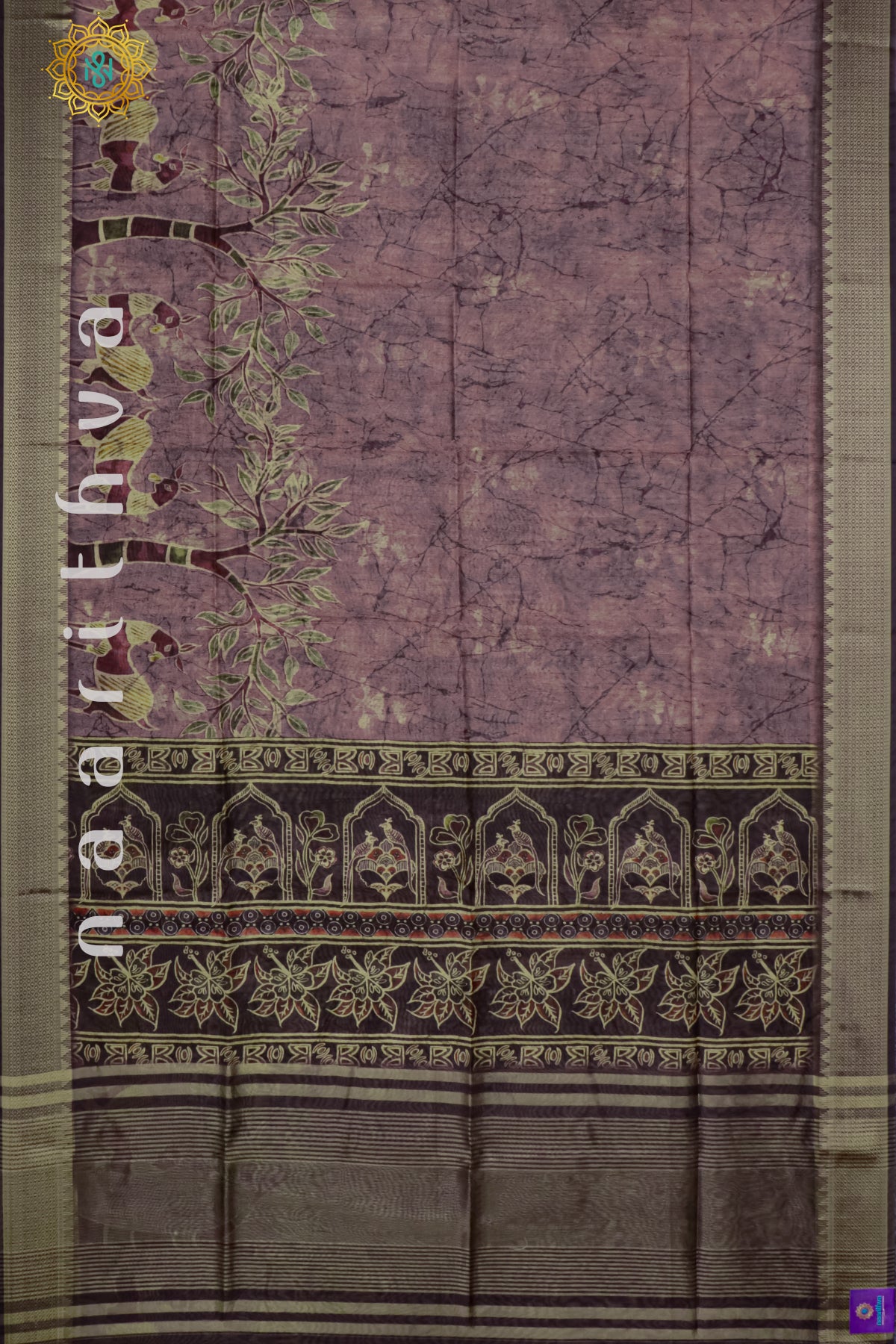 LAVENDER - SEMI TUSSAR SILK