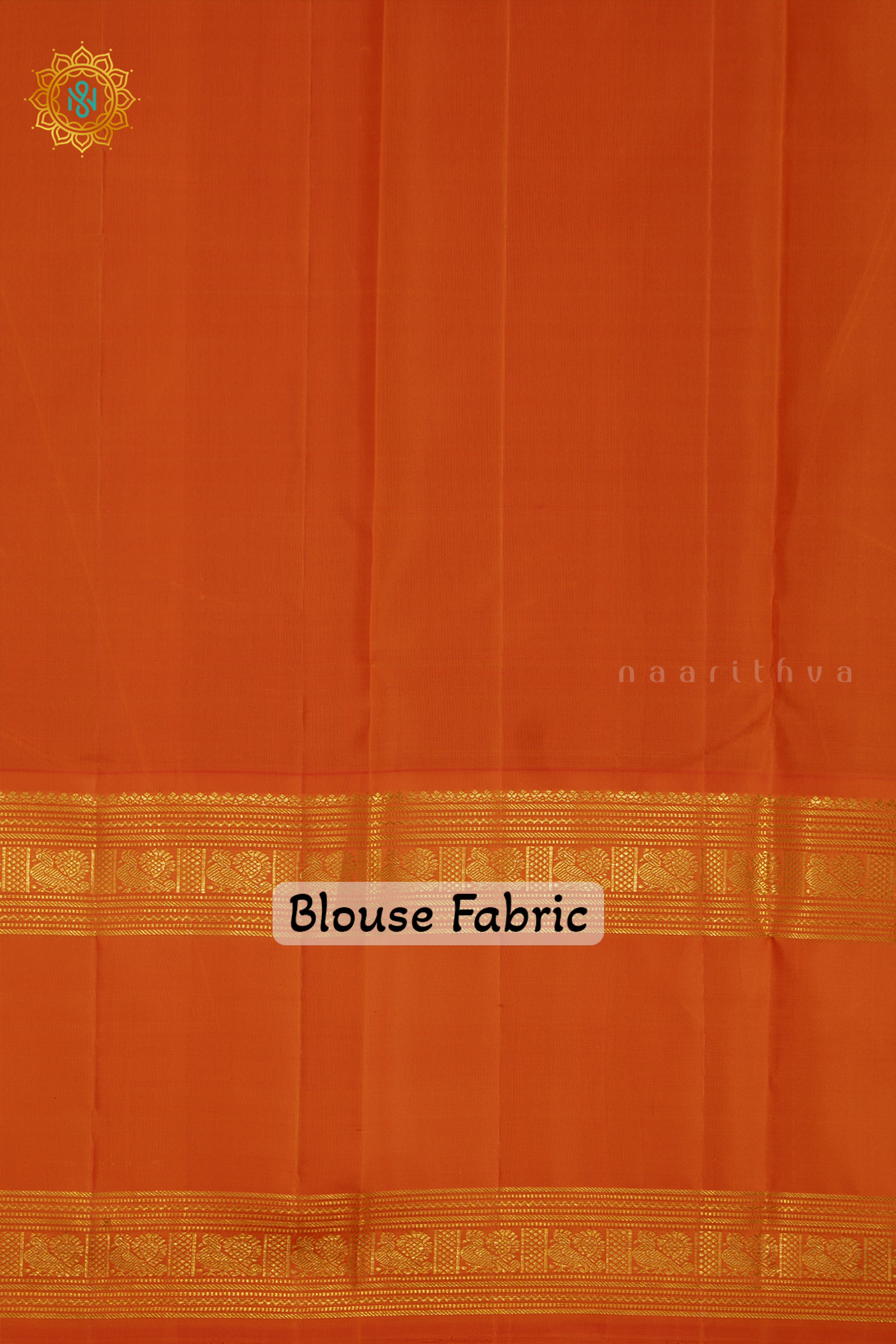 BOTTLE GREEN WITH ORANGE - PURE KANJIVARAM SILK