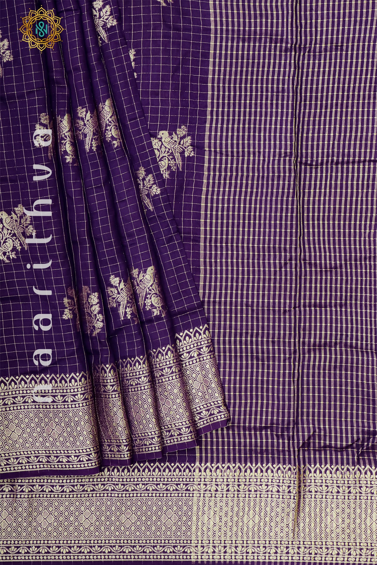 PURPLE WITH YELLOW - DOLA SILK