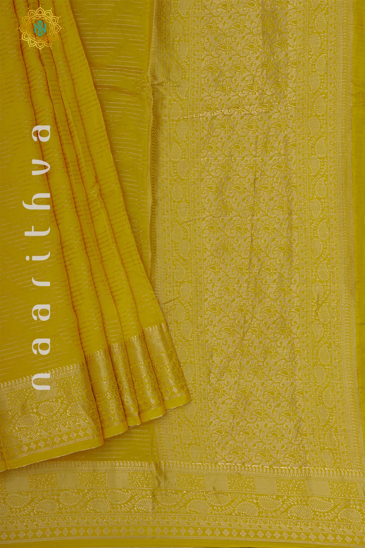 YELLOW WITH PURPLE - DOLA SILK