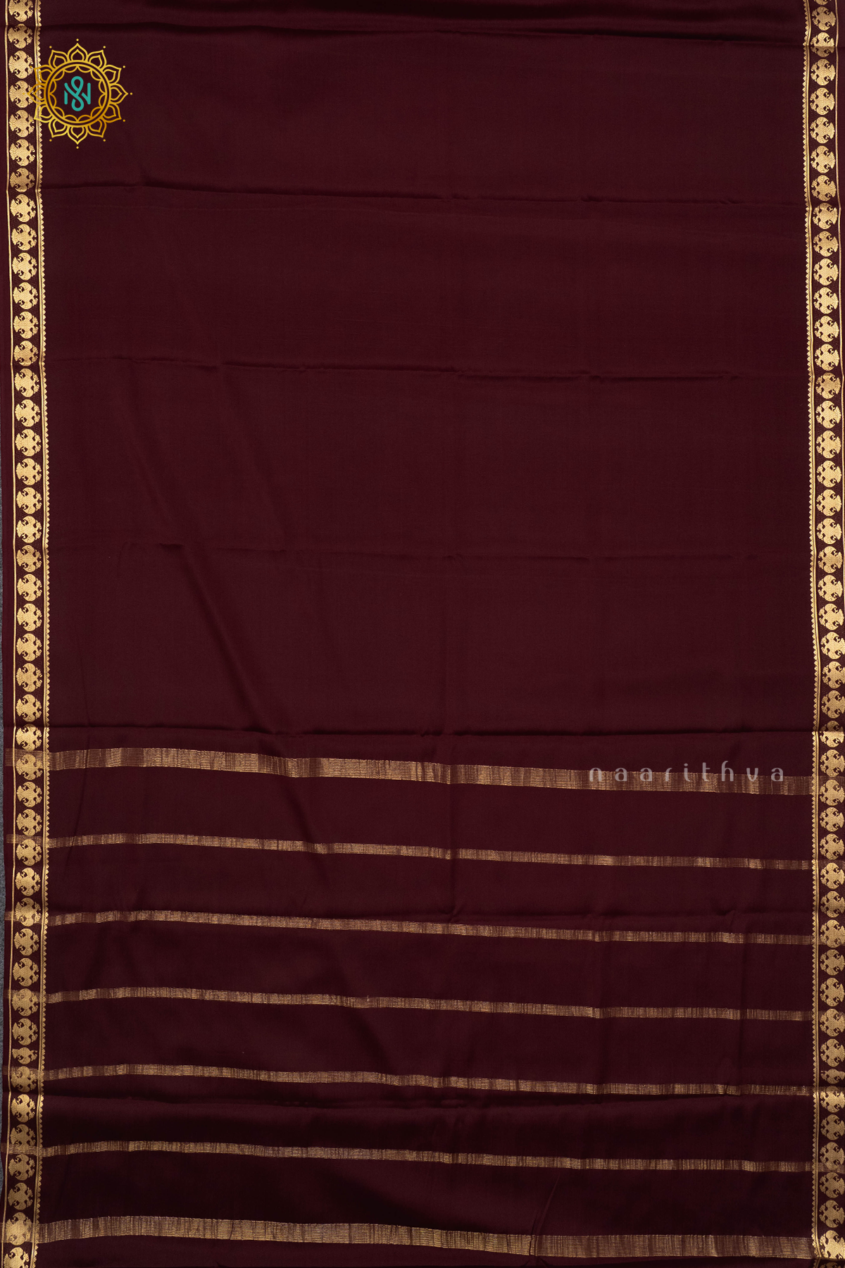 BROWN - PURE MYSORE CREPE SILK