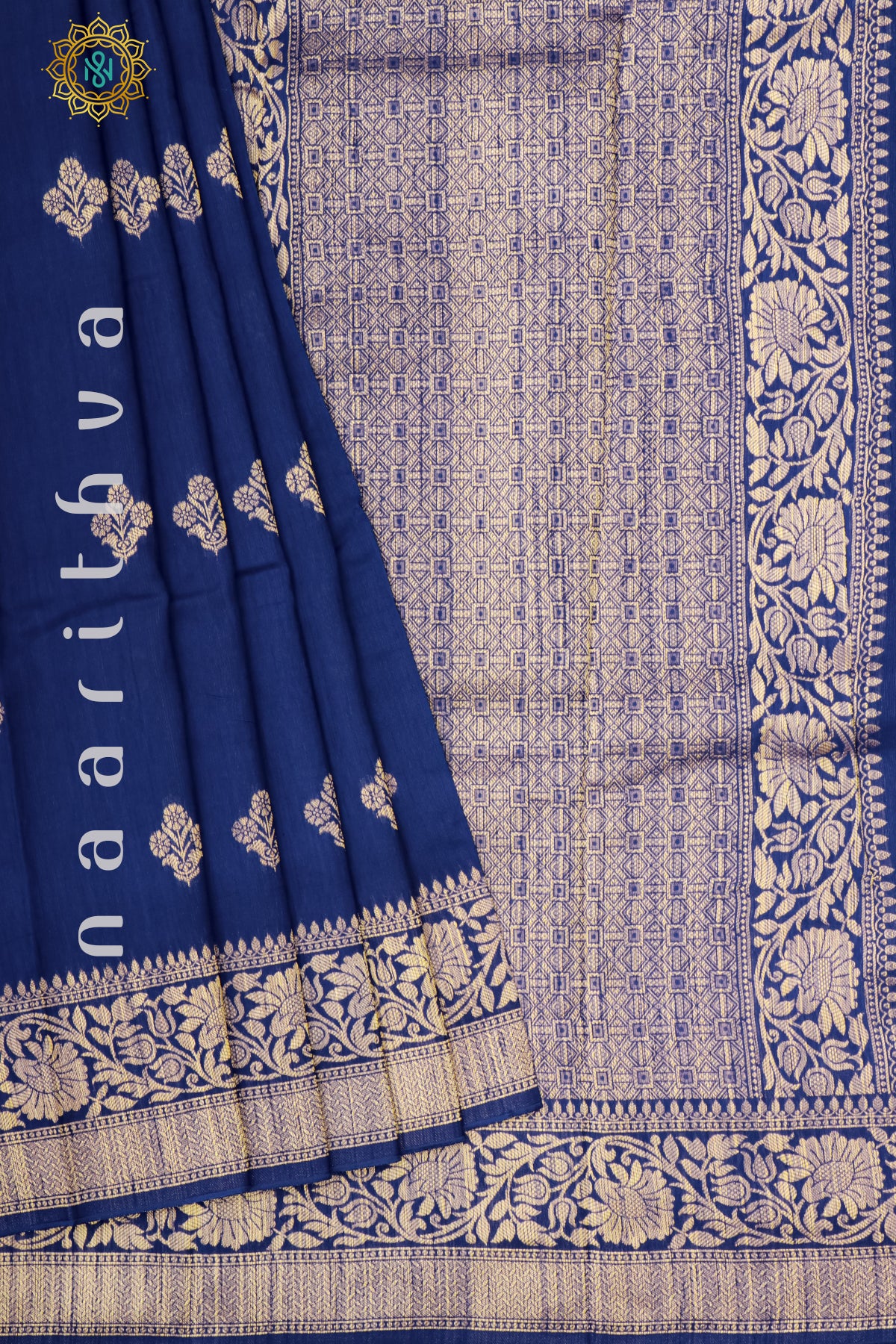 BLUE - SEMI RAW SILK