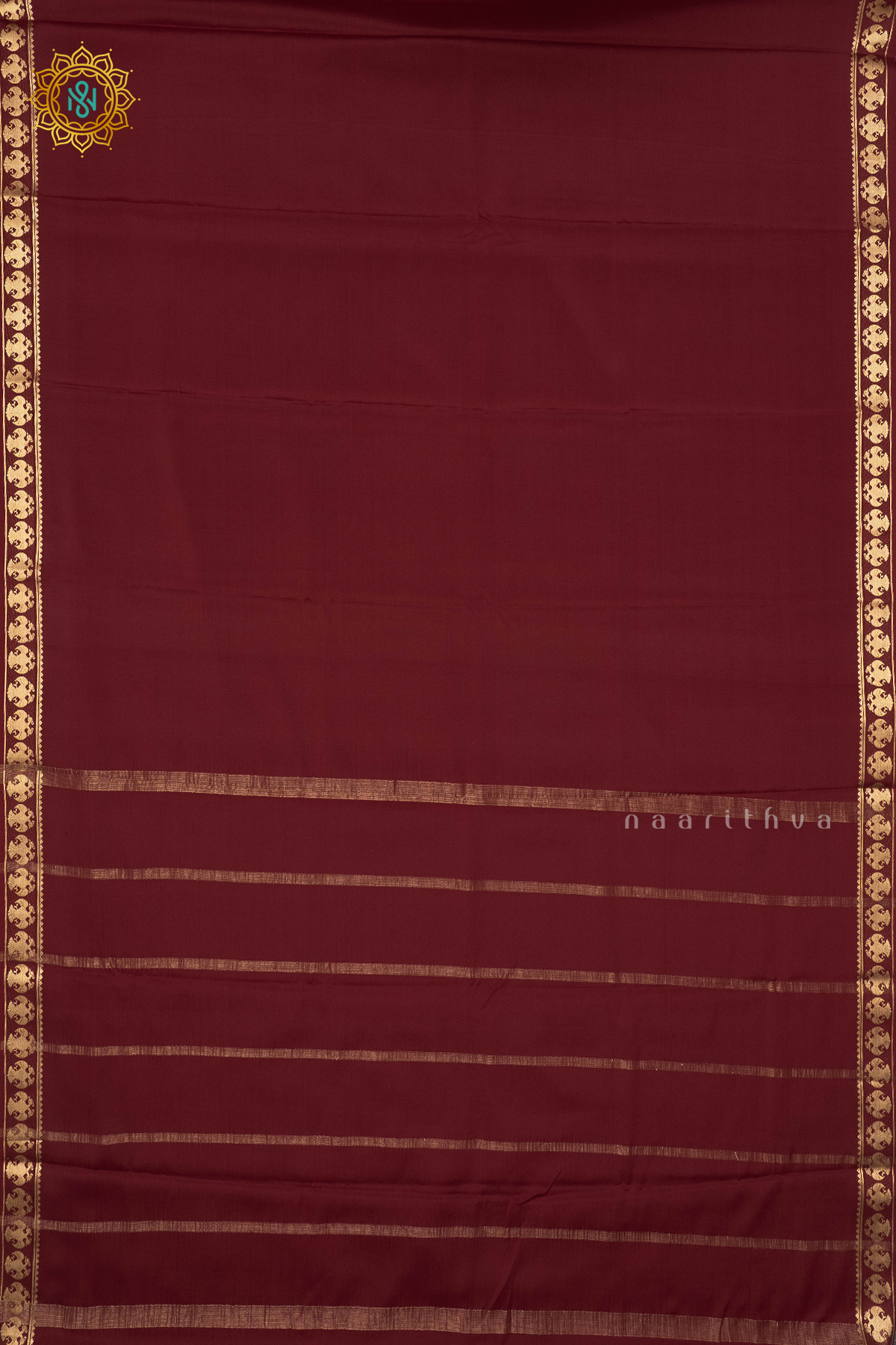 MAROON - PURE MYSORE CREPE SILK