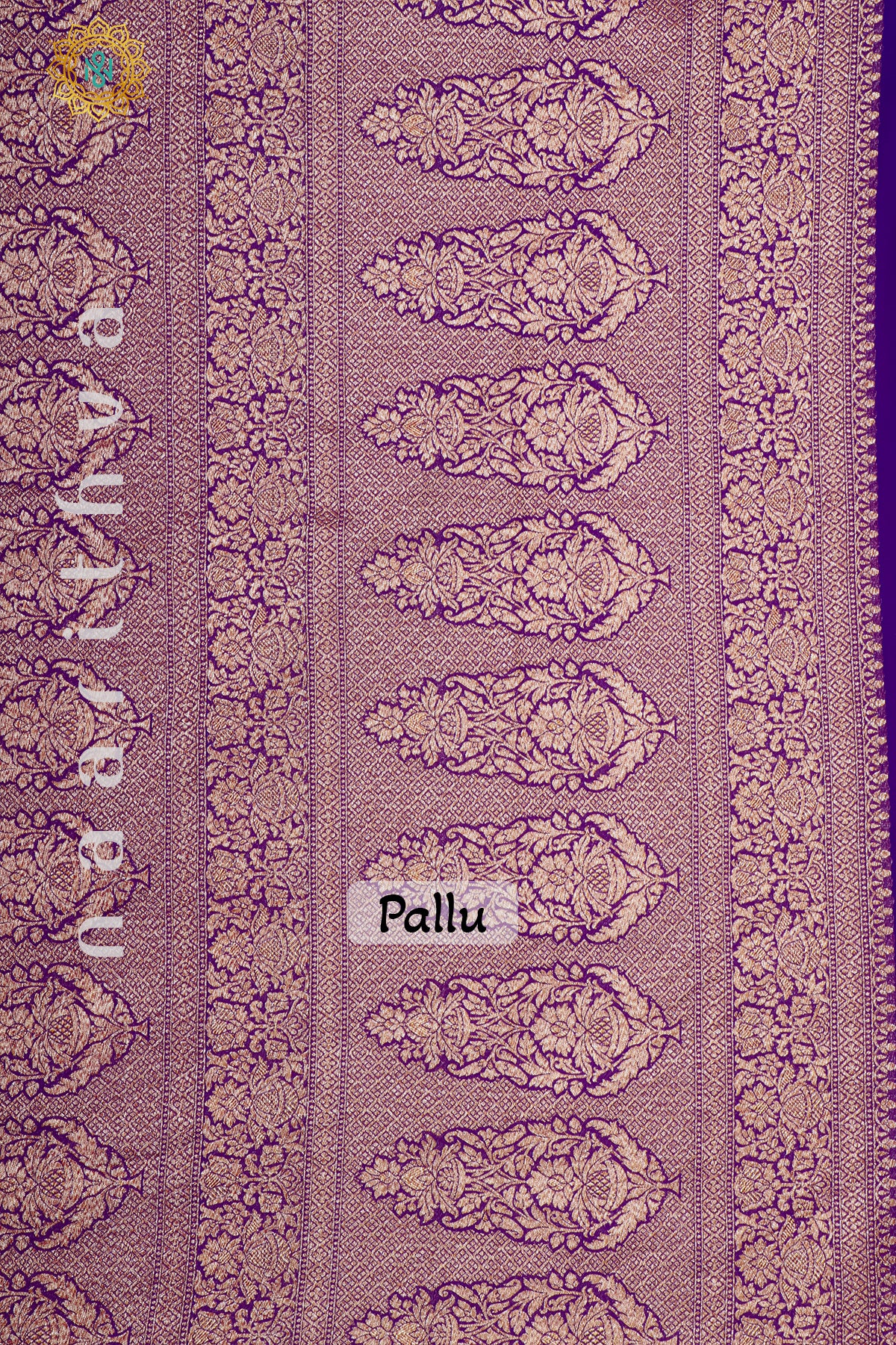 PINK WITH VIOLET - PURE HANDLOOM KHADDI GEORGETTE BANARAS