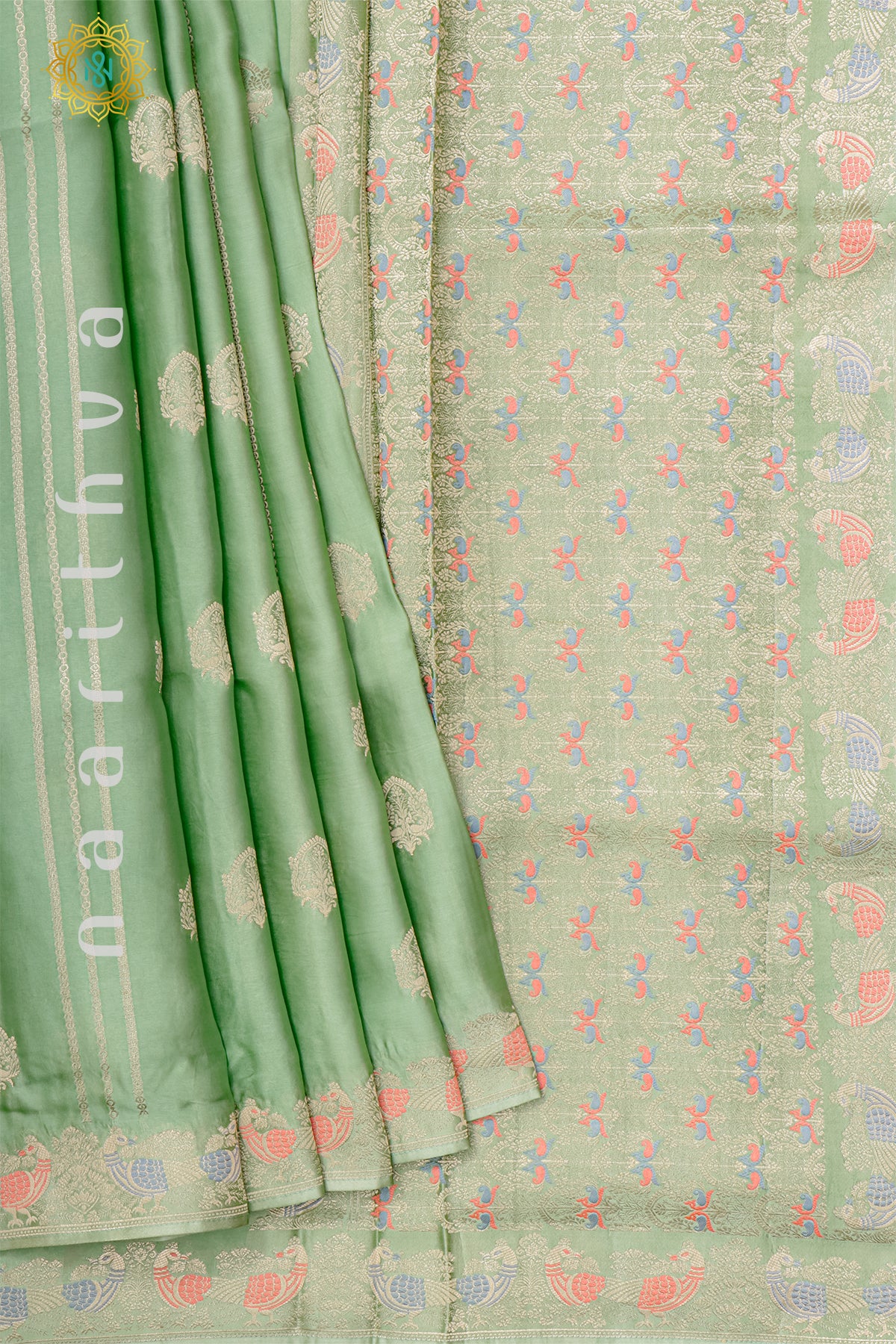 PASTEL GREEN - BANARASI SATIN