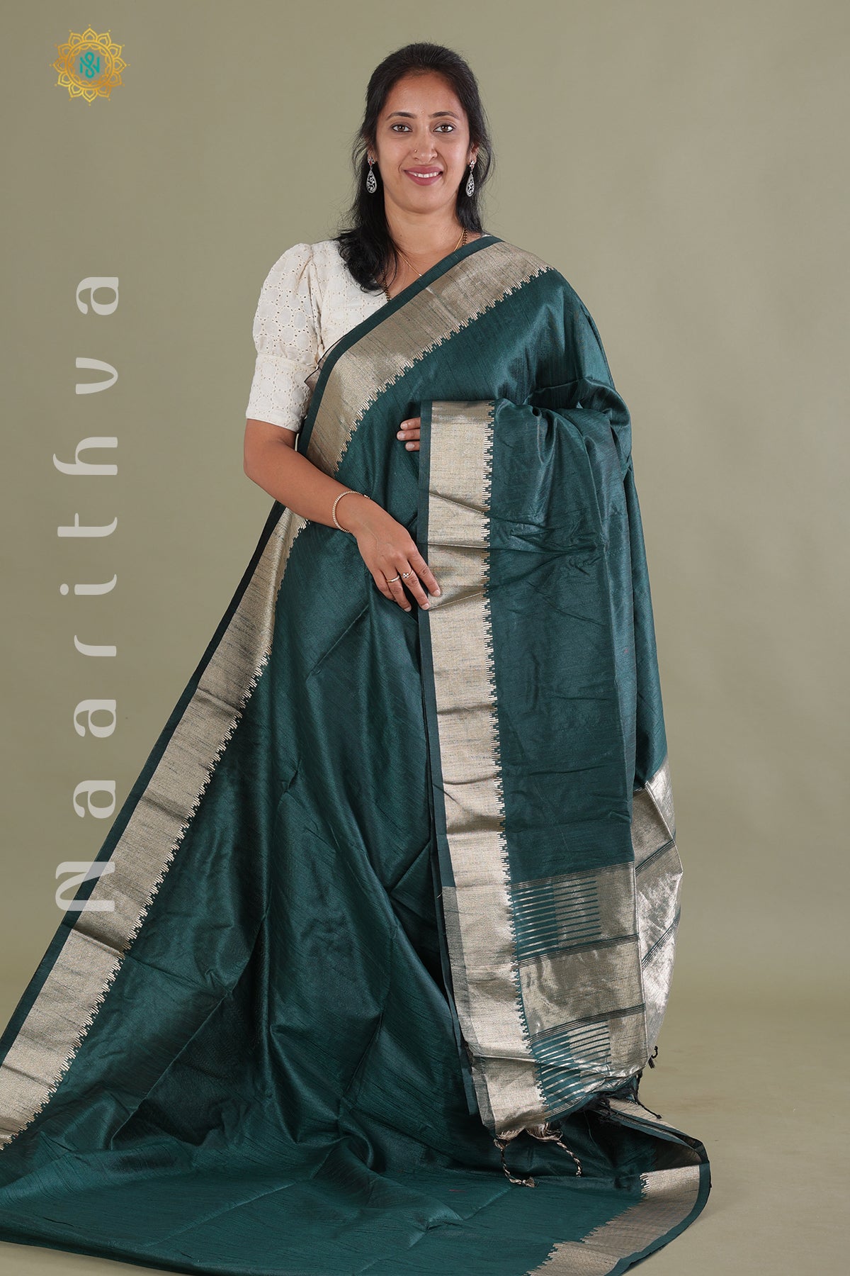 Fancy Semi Jute Softy Contrast Border Saree with Blouse - Online The  Chennai Silks