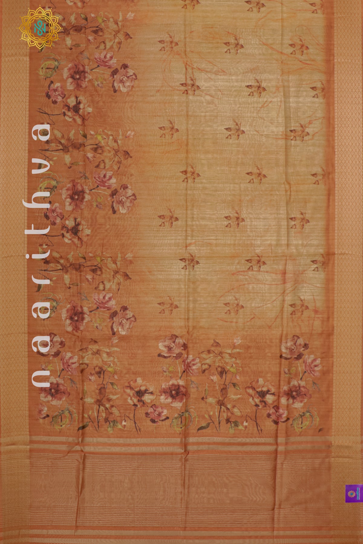 ORANGE - SEMI TUSSAR SILK