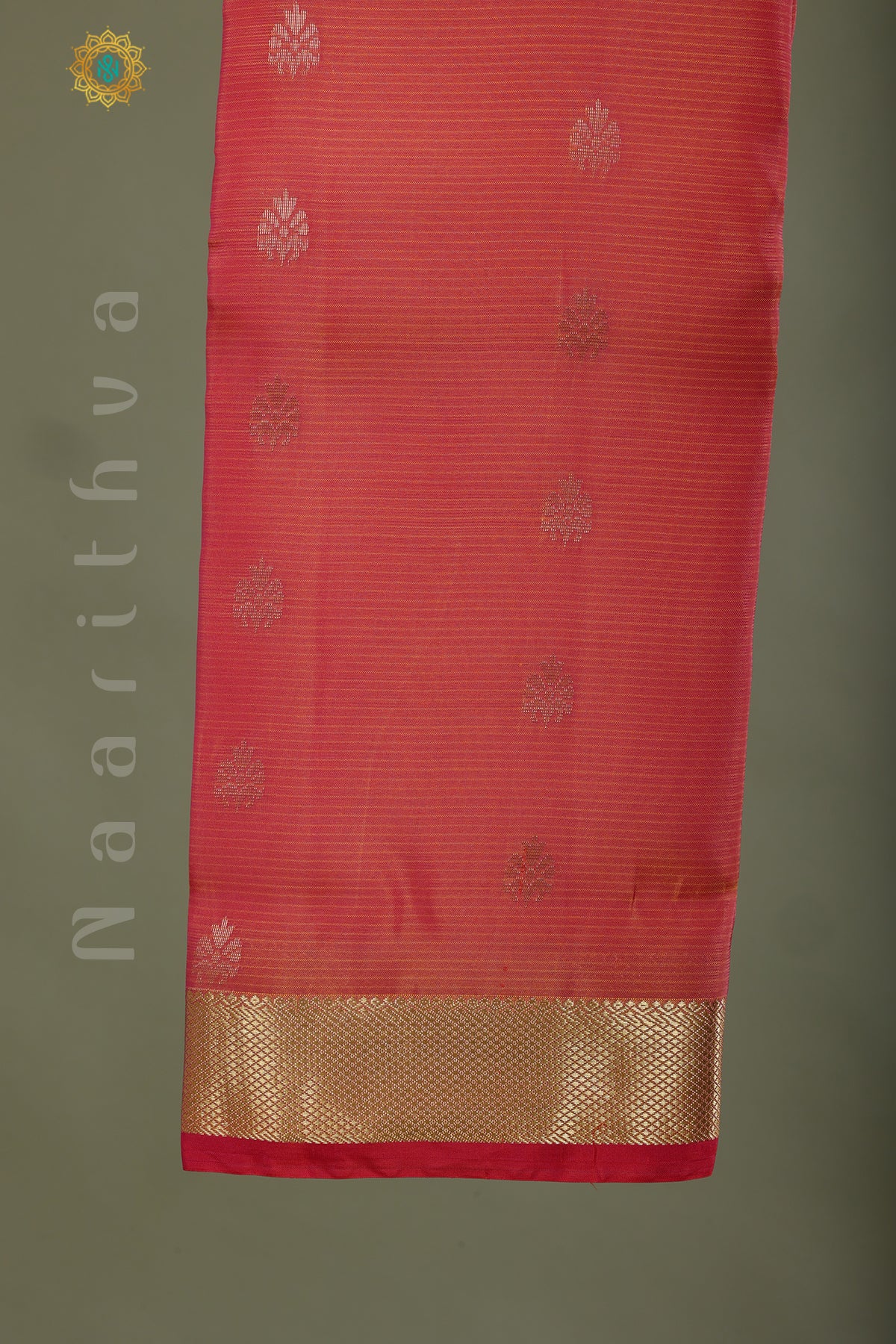 ORANGE WITH ORANGISH PINK - KANJIVARAM PURE MIX