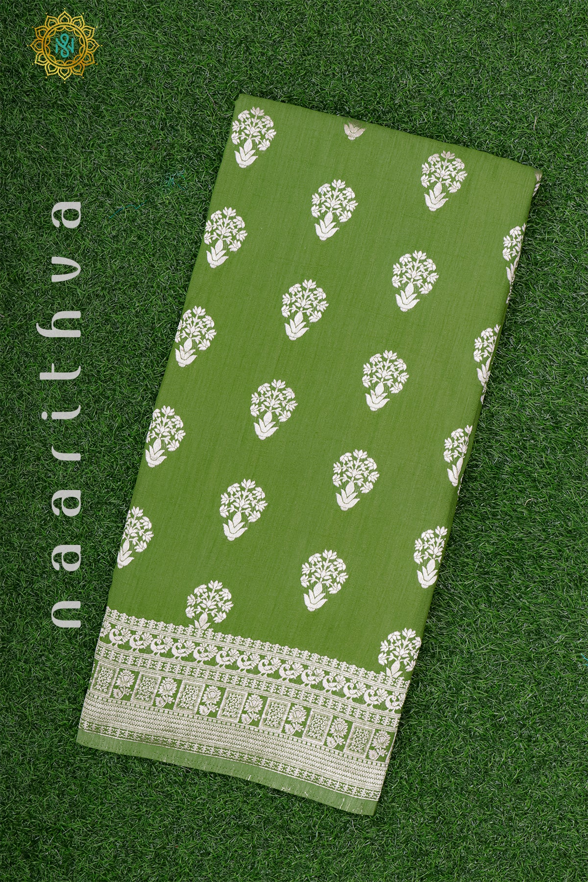 GREEN - SEMI TUSSAR GEORGETTE